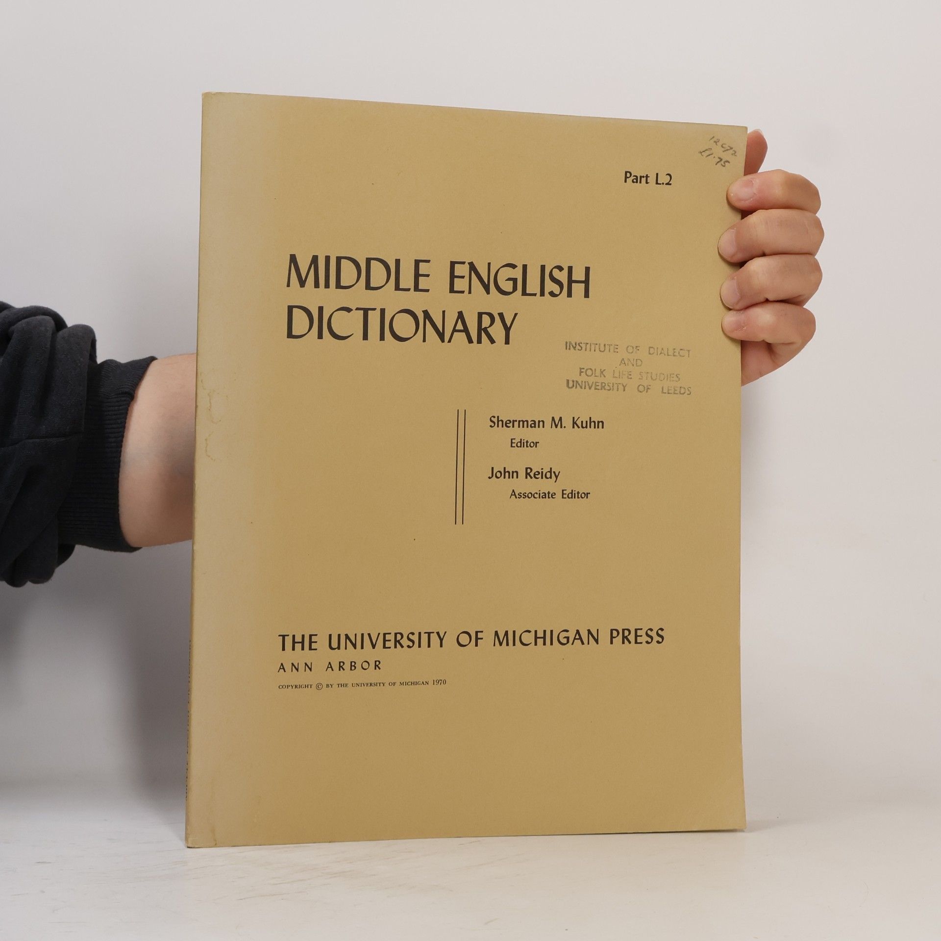 AA.VV. Middle English Dictionary Part L2