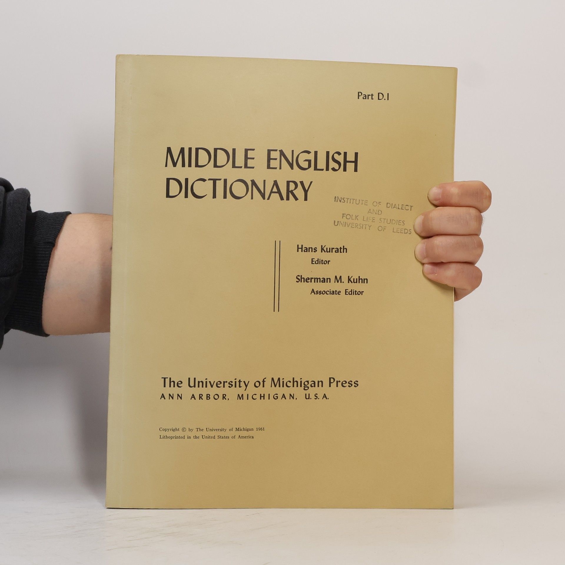 Sherman M. Kuhn Middle English Dictionary