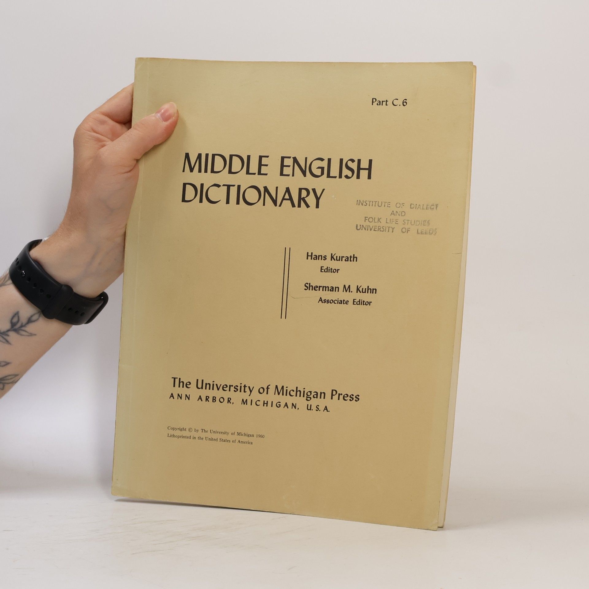 AA.VV. Middle English Dictionary Part C.6