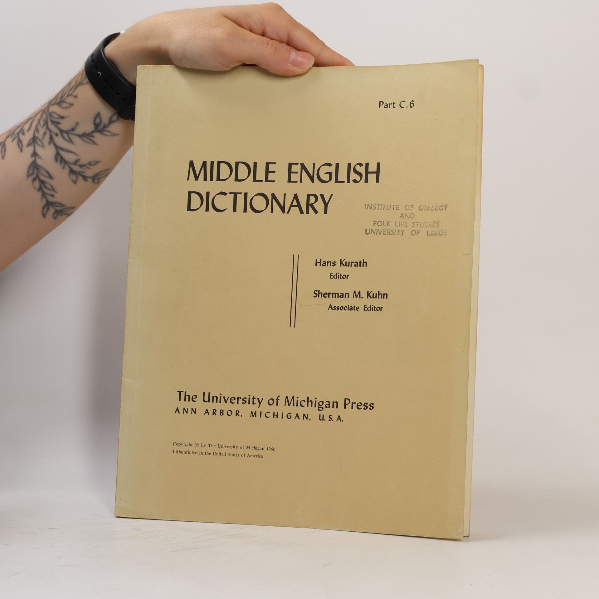 AA.VV. Middle English Dictionary Part C.6