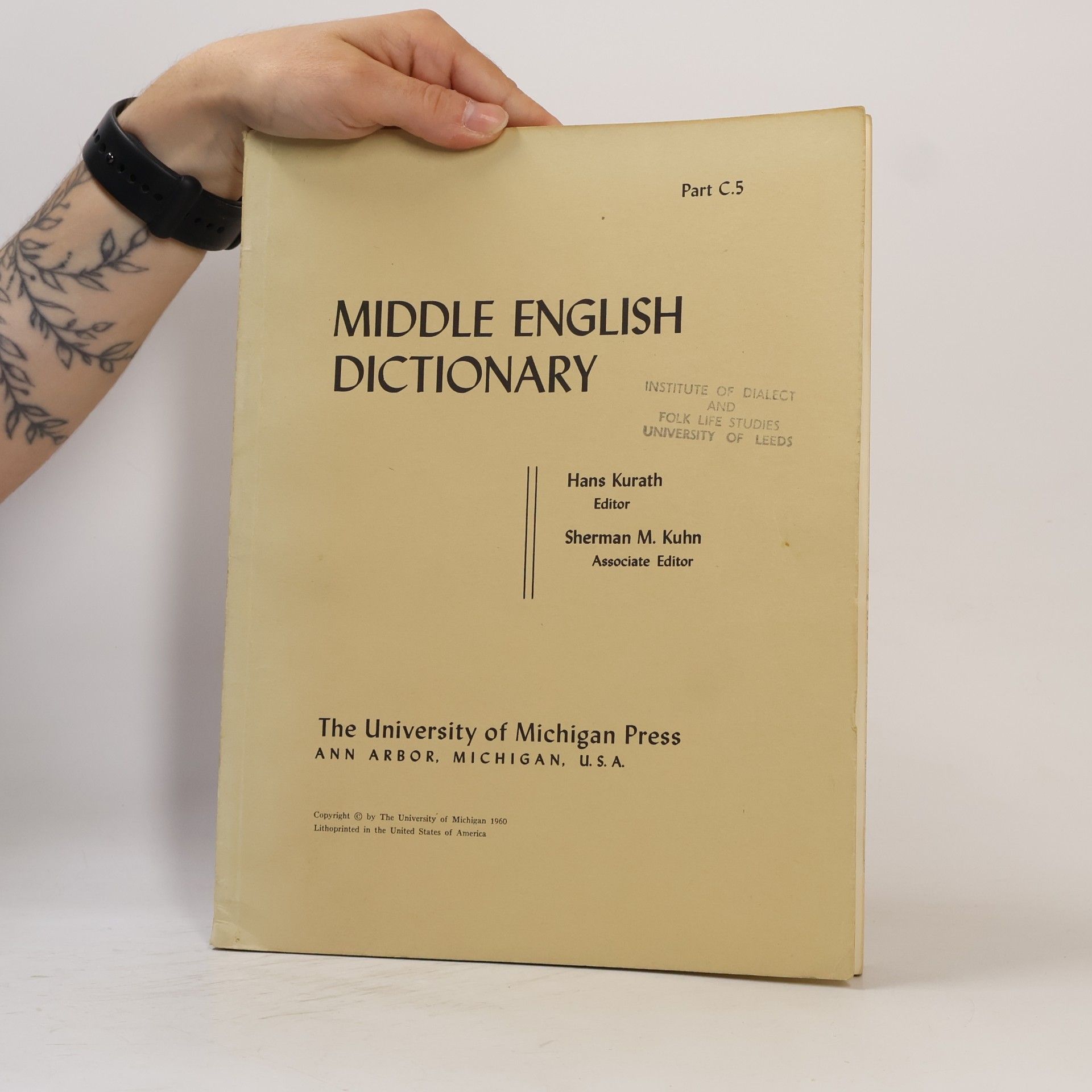 Hans Kurath Middle English Dictionary
