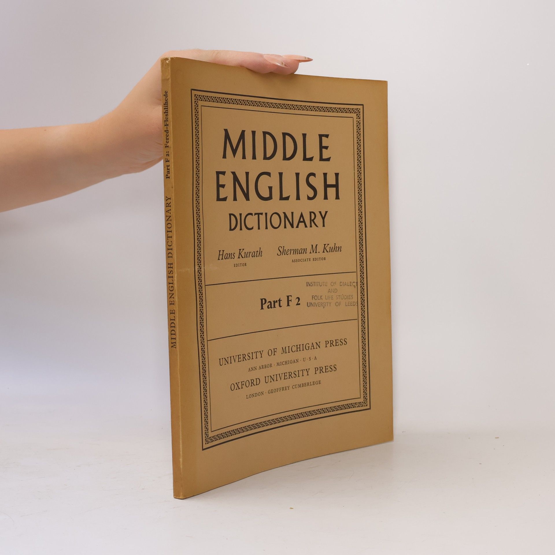 Kolektív autorov Middle English Dictionary Part F2