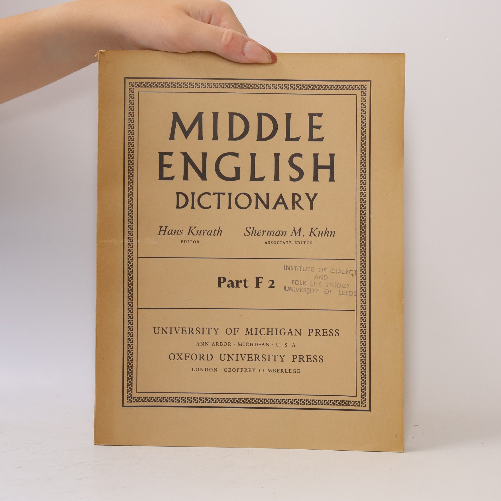 Kolektív autorov Middle English Dictionary Part F2