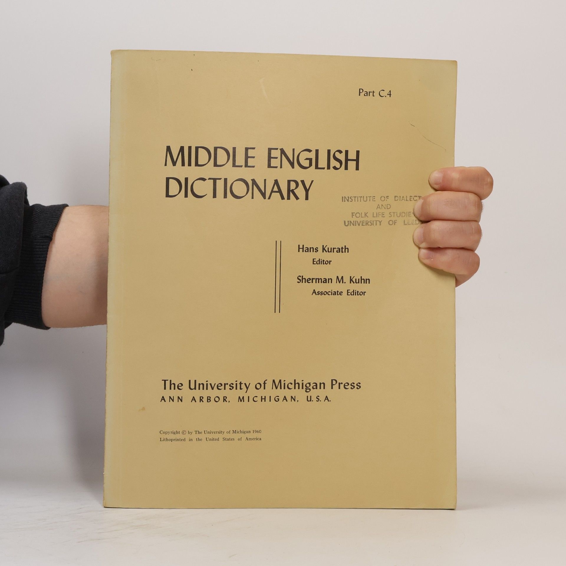 Hans Kurath Middle English Dictionary C4