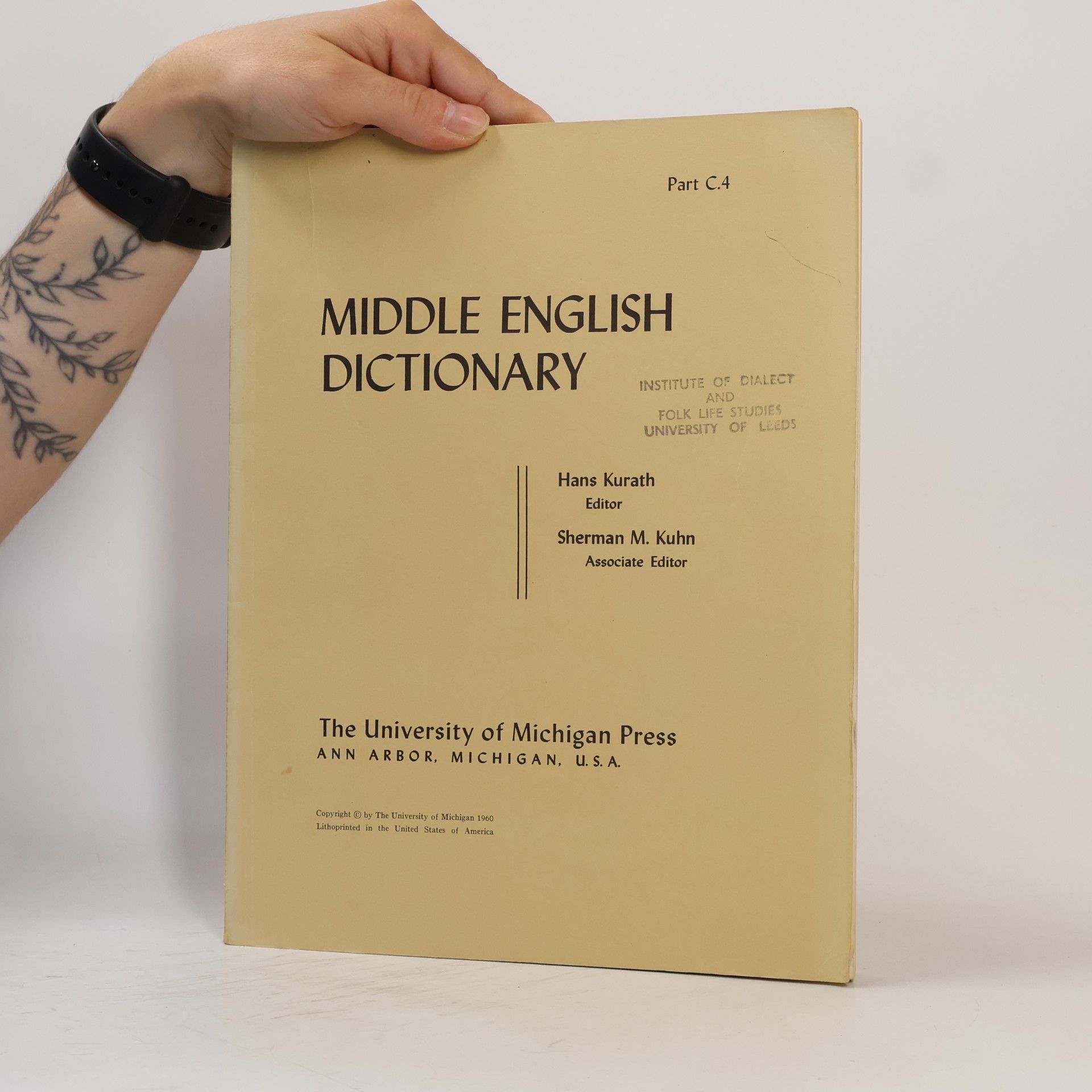 Hans Kurath Middle English Dictionary C4