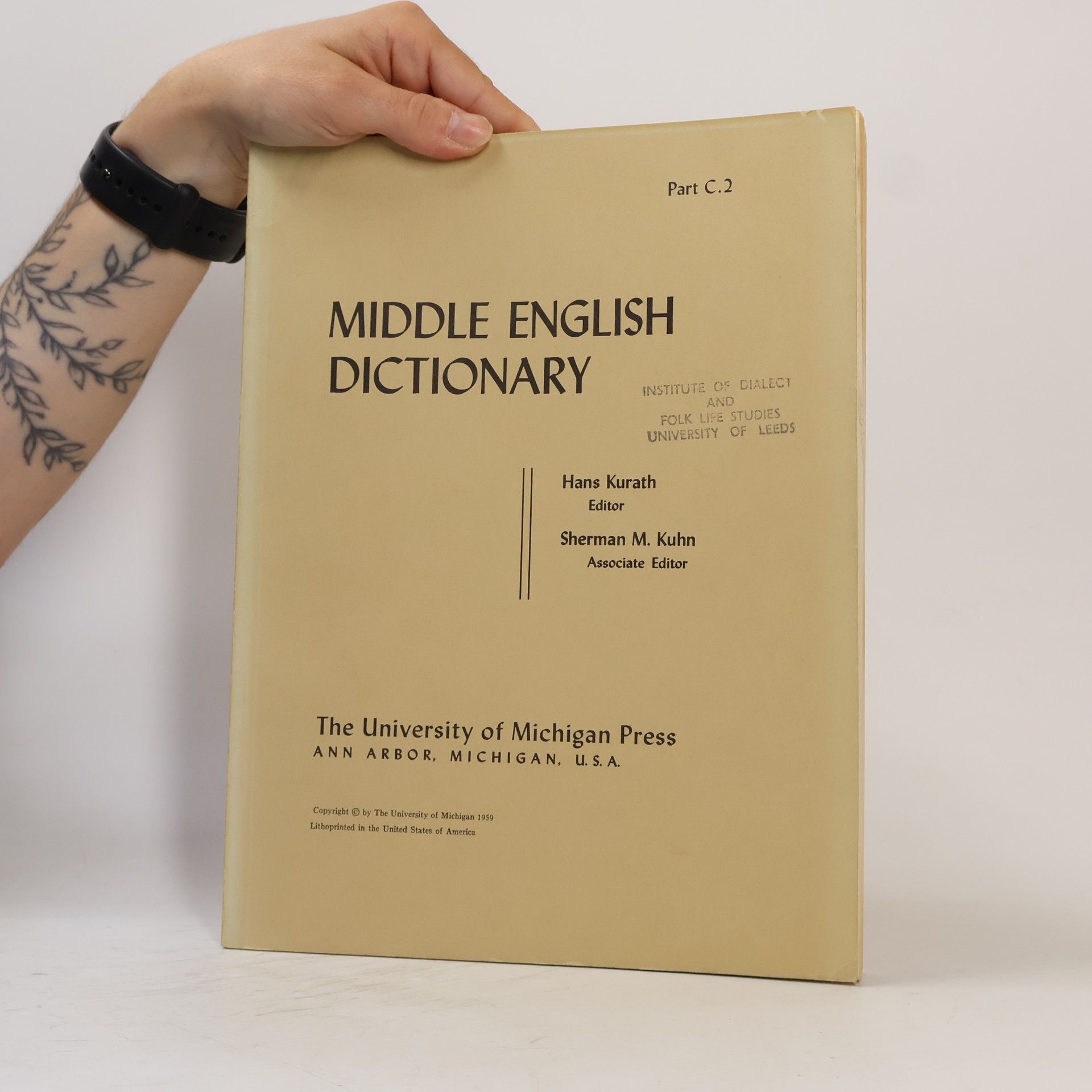 Hans Kurath Middle English Dictionary C2