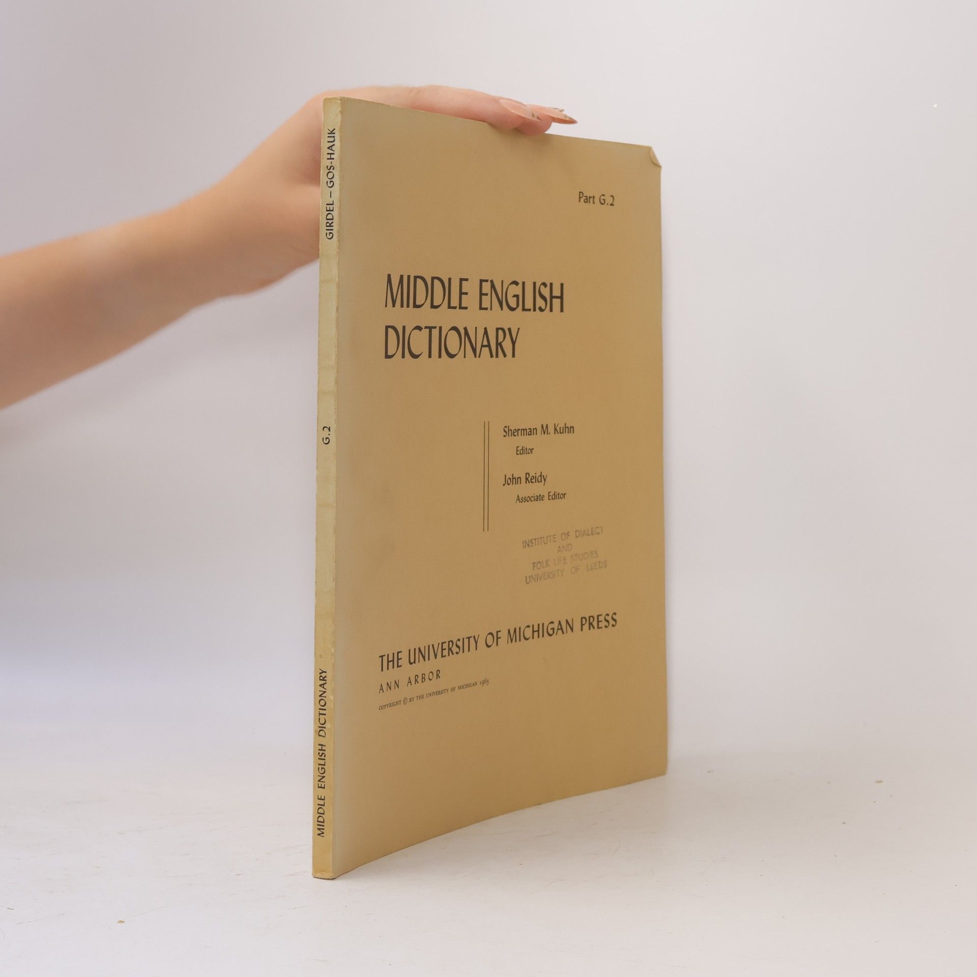 AA.VV. Middle English Dictionary Part G.2