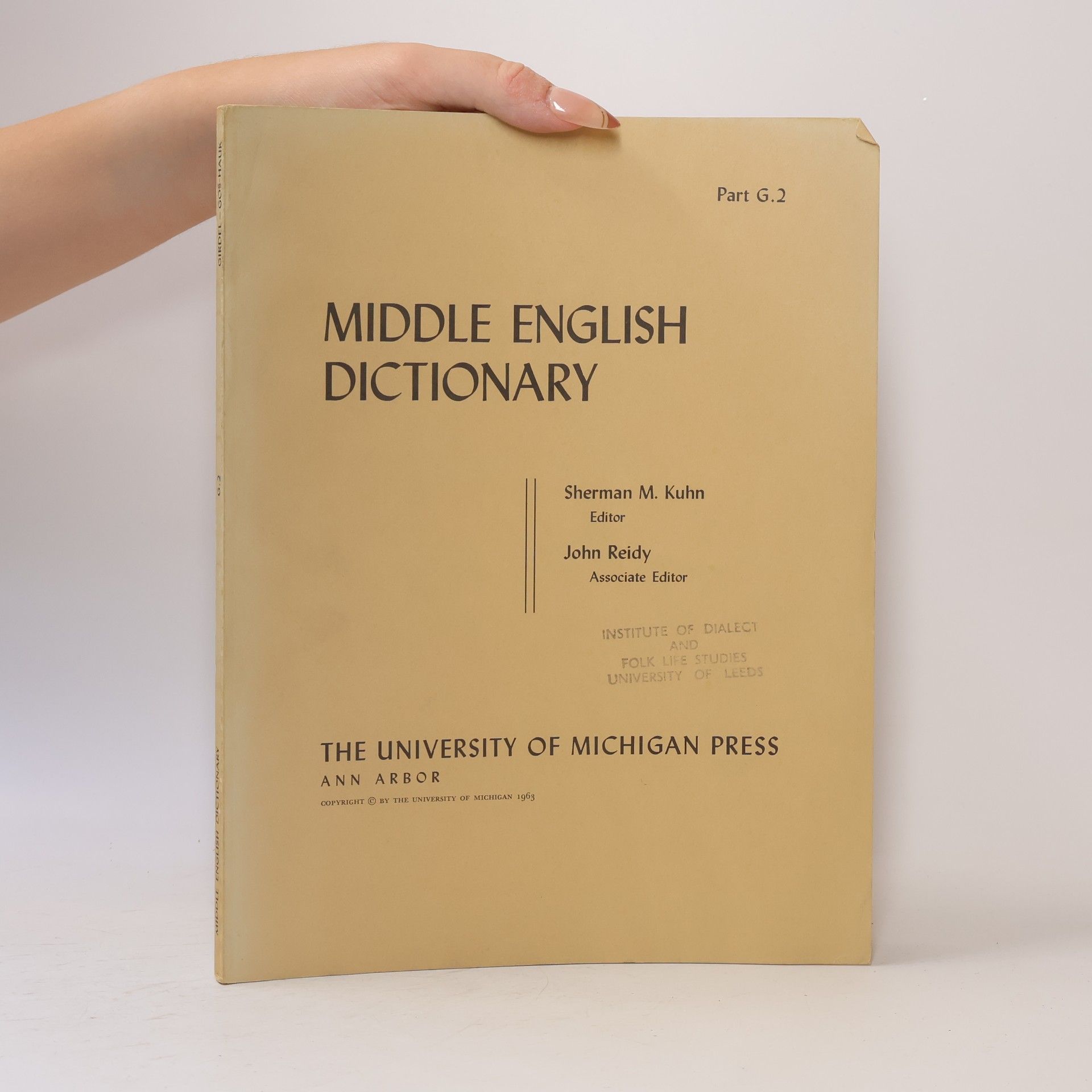 AA.VV. Middle English Dictionary Part G.2