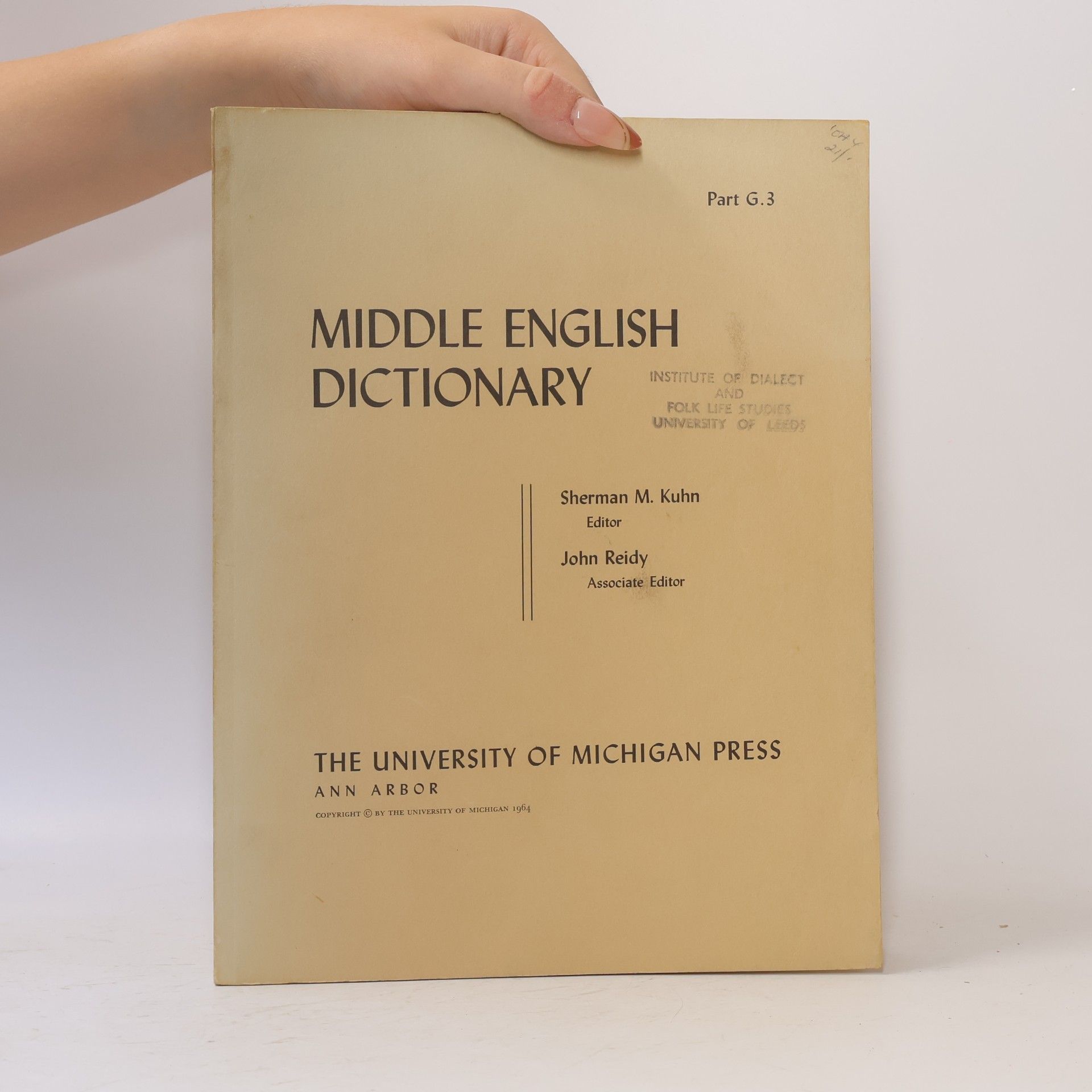 Sherman M. Kuhn Middle English Dictionary