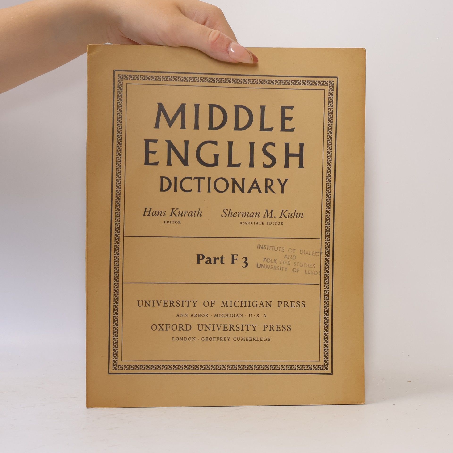 Hans Kurath Middle English Dictionary F3