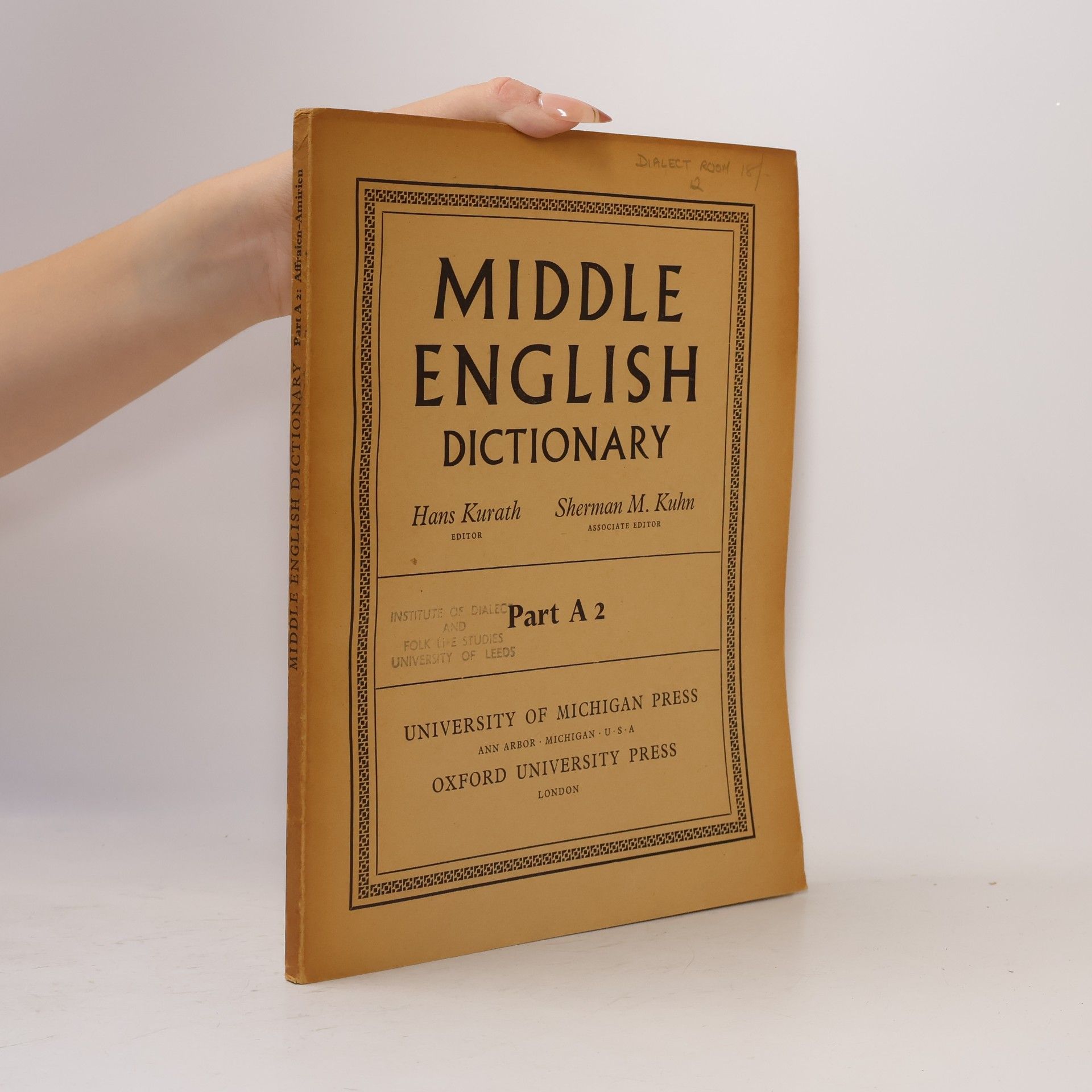 AA.VV. Middle English Dictionary