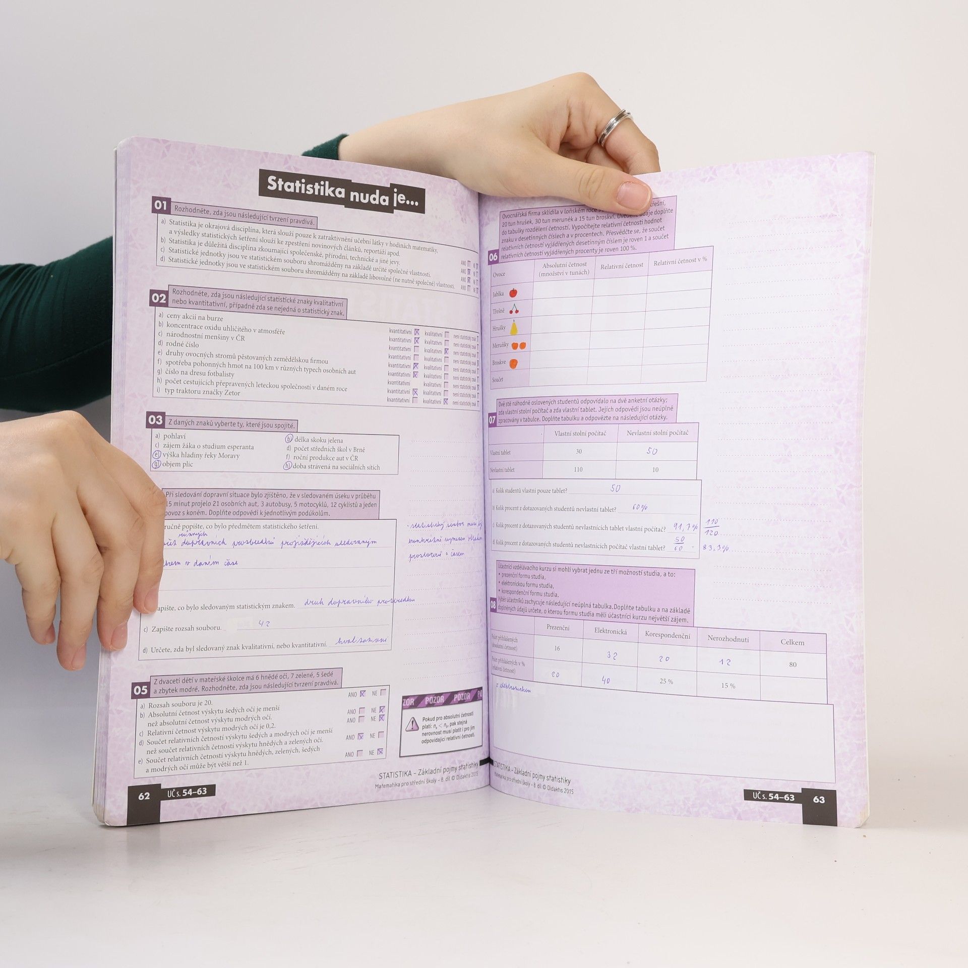 Radek Horenský Matematika pro střední školy. 8. díl, Kombinatorika, pravděpodobnost, statistika. Pracovní sešit