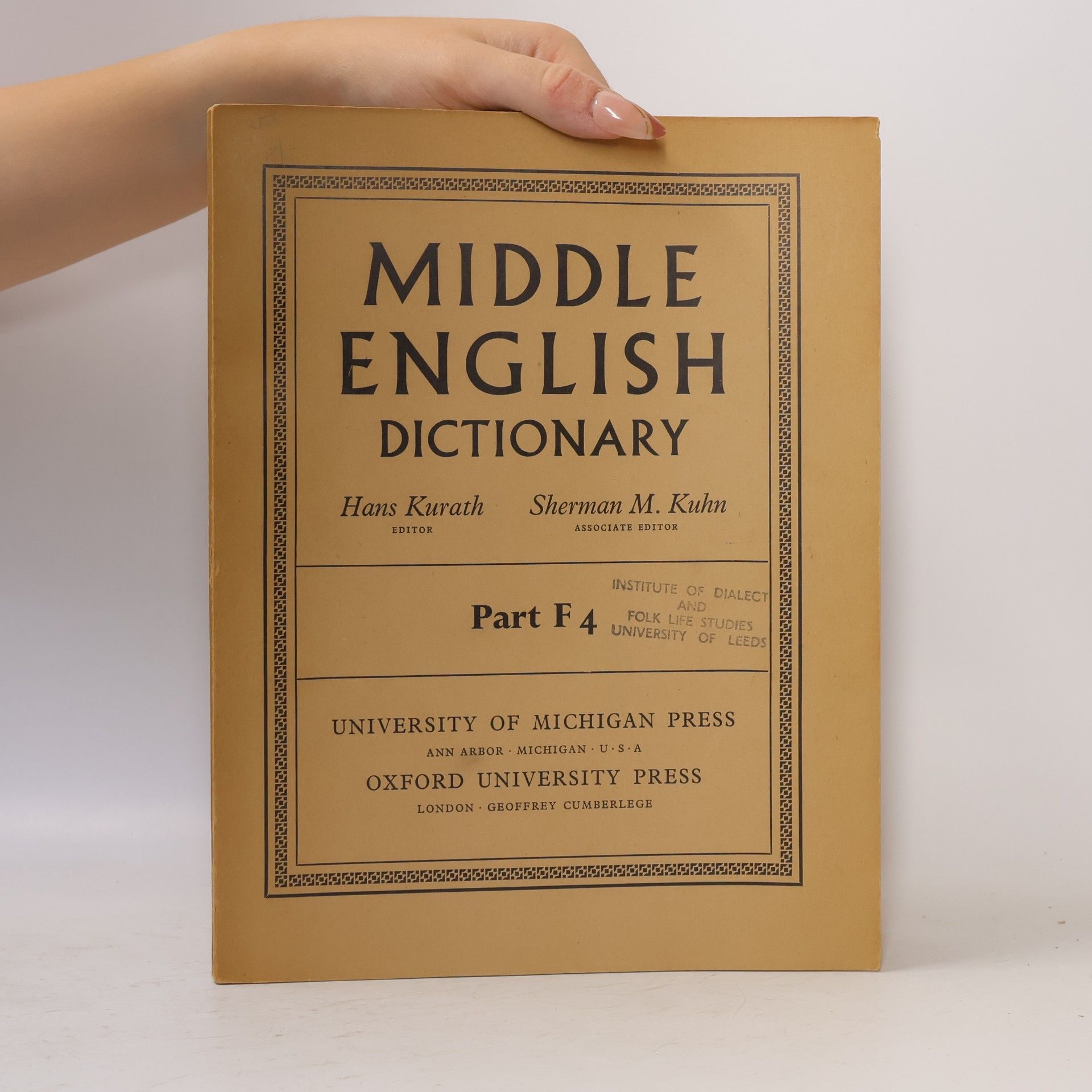 Sherman M. Kuhn Middle English Dictionary