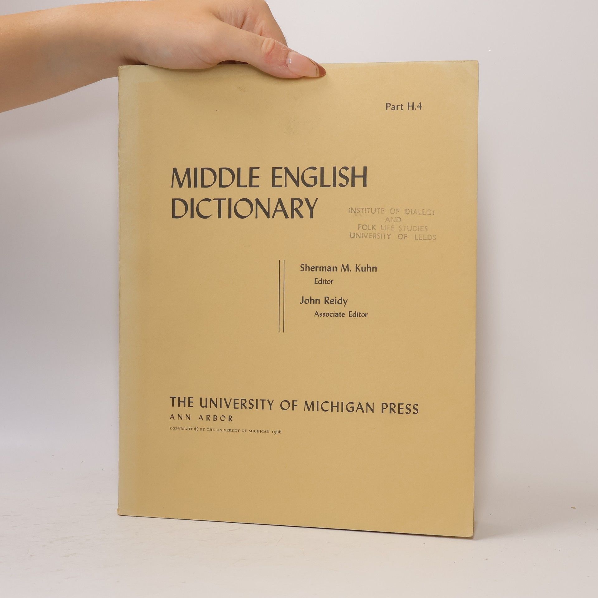 Sherman M. Kuhn Middle English Dictionary