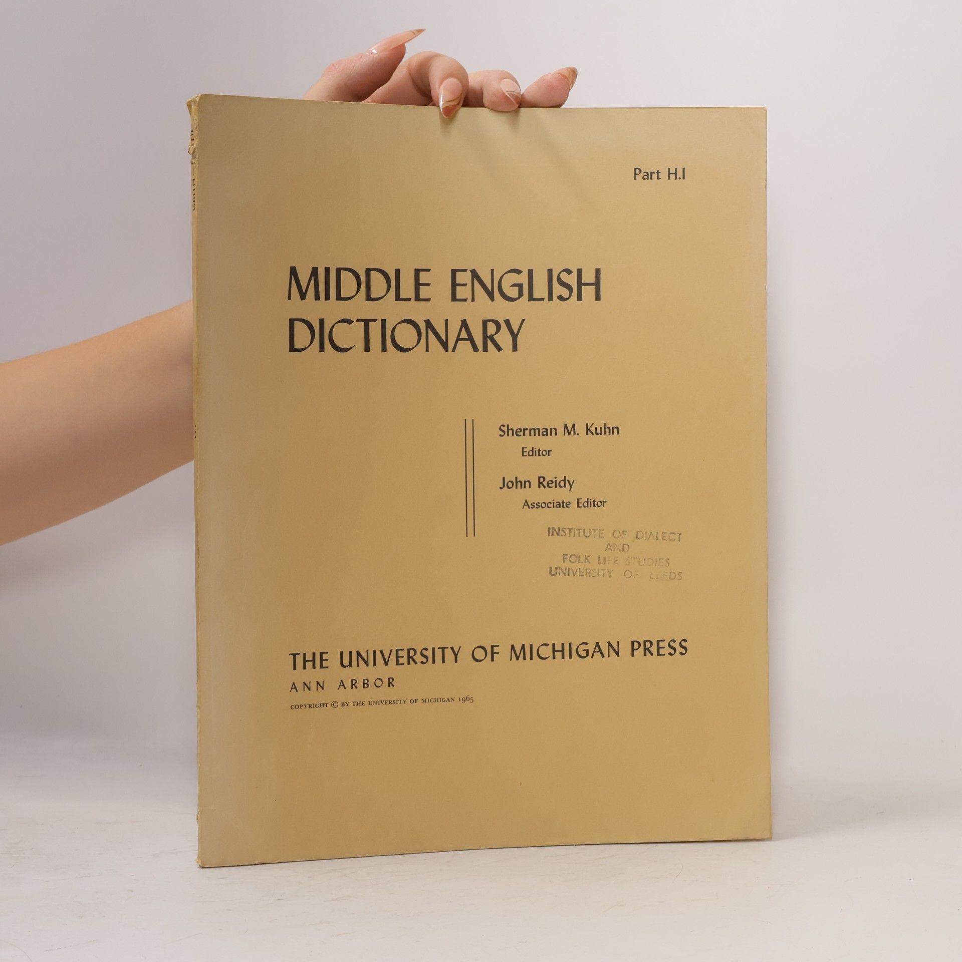 Sherman M. Kuhn Middle English Dictionary