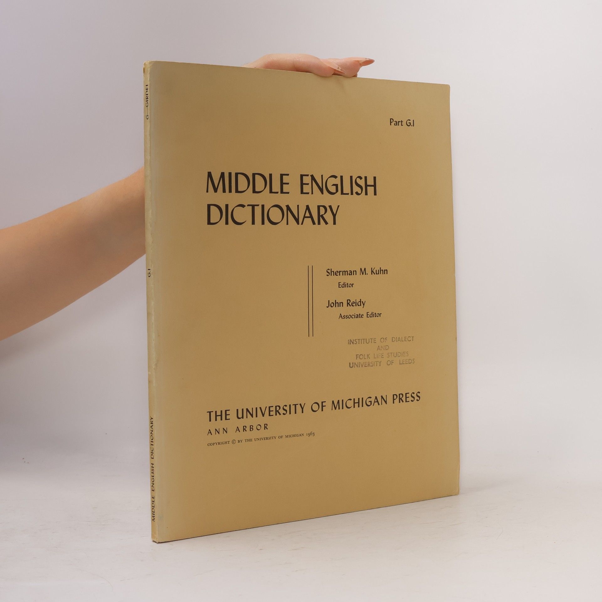 Middle English Dictionary Part G.1