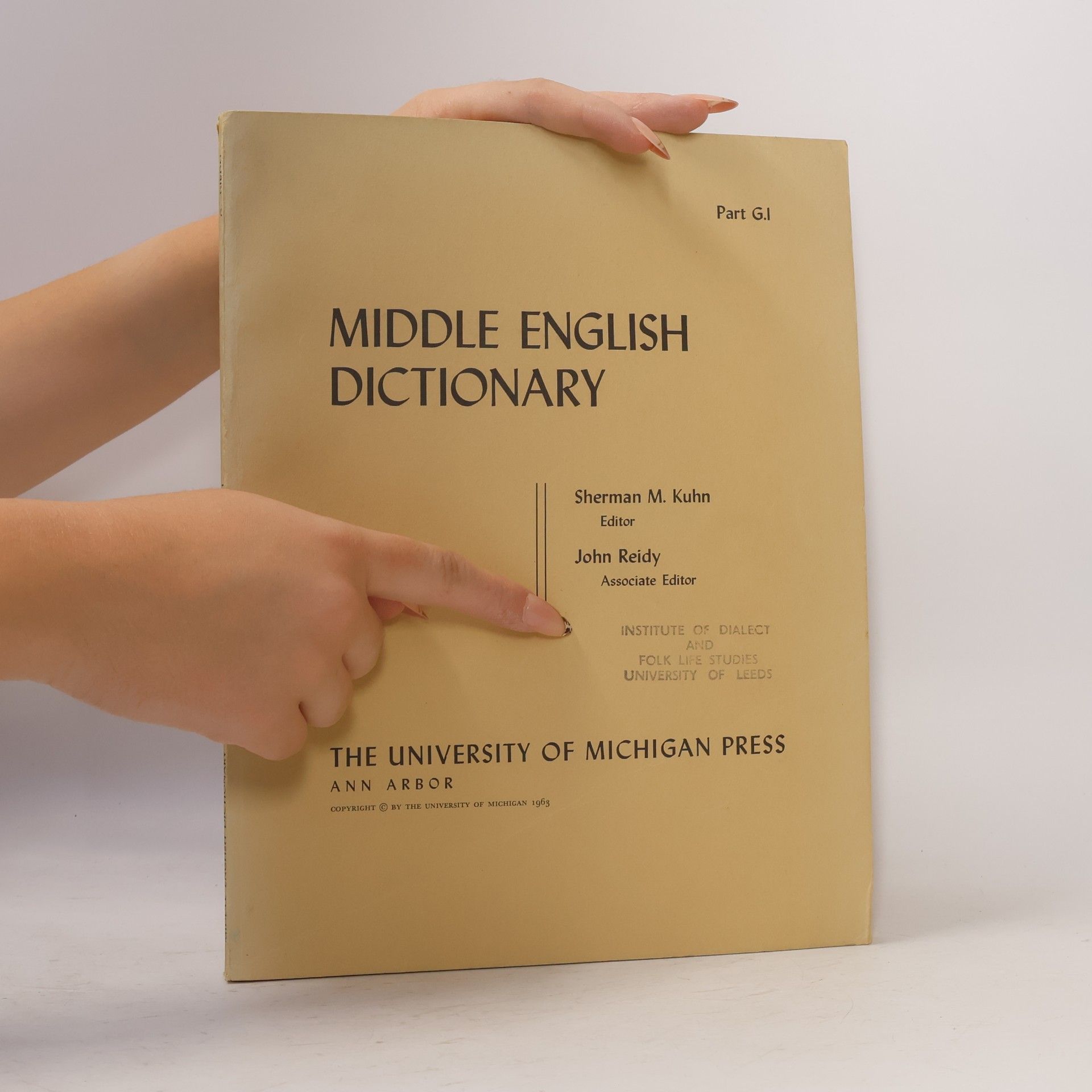 John Reidy Middle English Dictionary Part G.1
