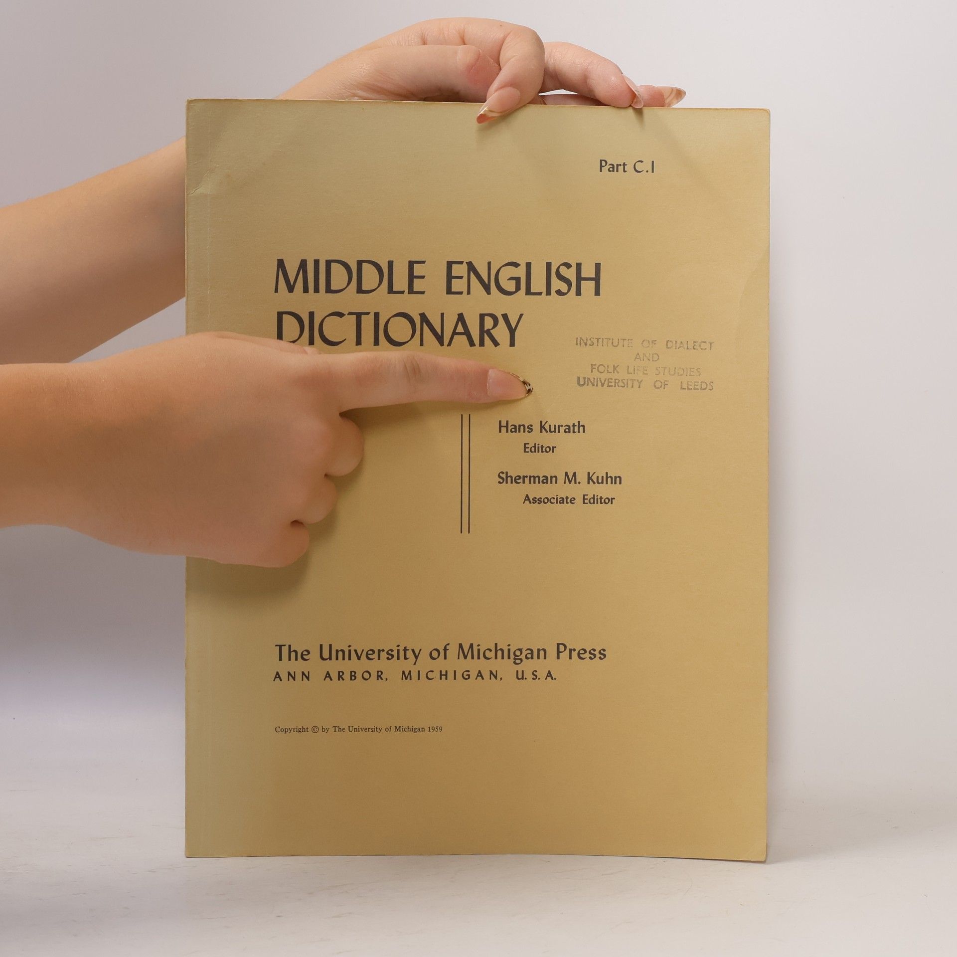 Hans Kurath Middle English Dictionary