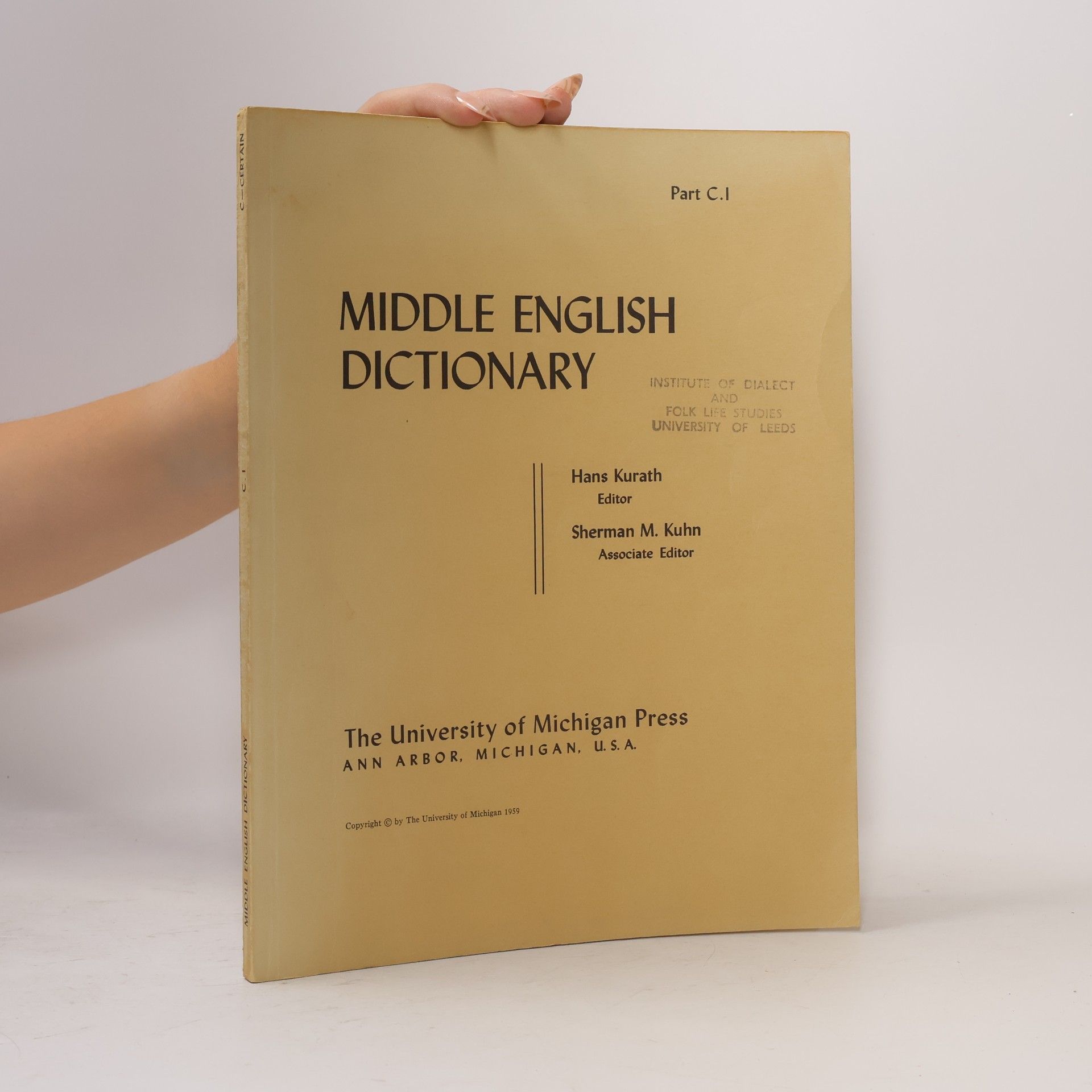 Hans Kurath Middle English Dictionary