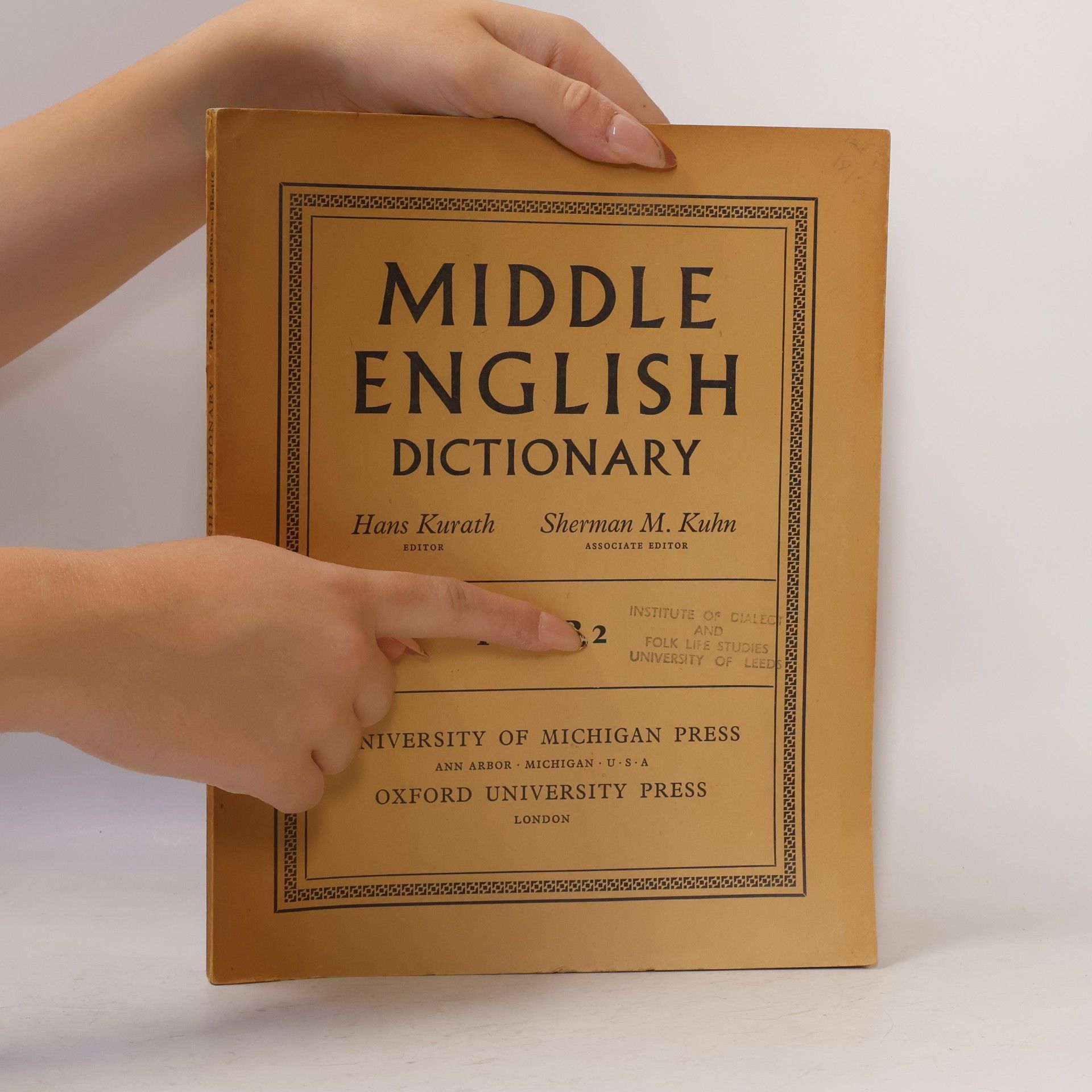 Hans Kurath Middle English Dictionary