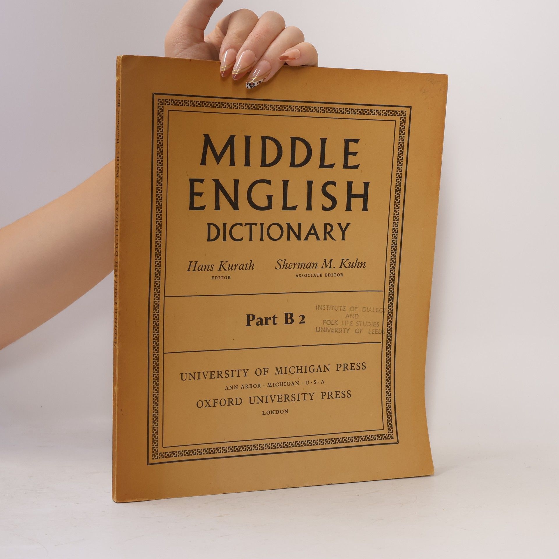 Hans Kurath Middle English Dictionary