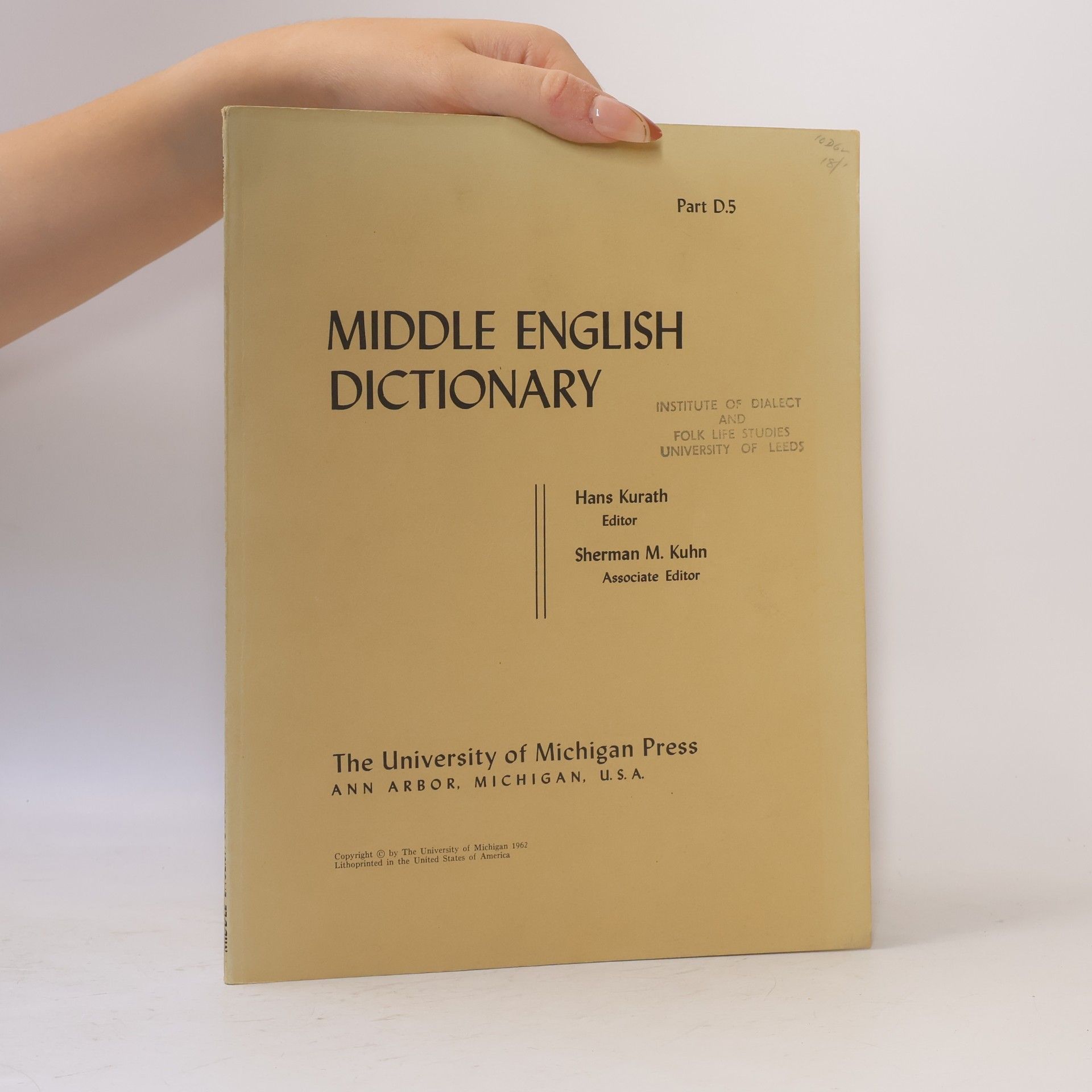 Hans Kurath Middle English Dictionary D5