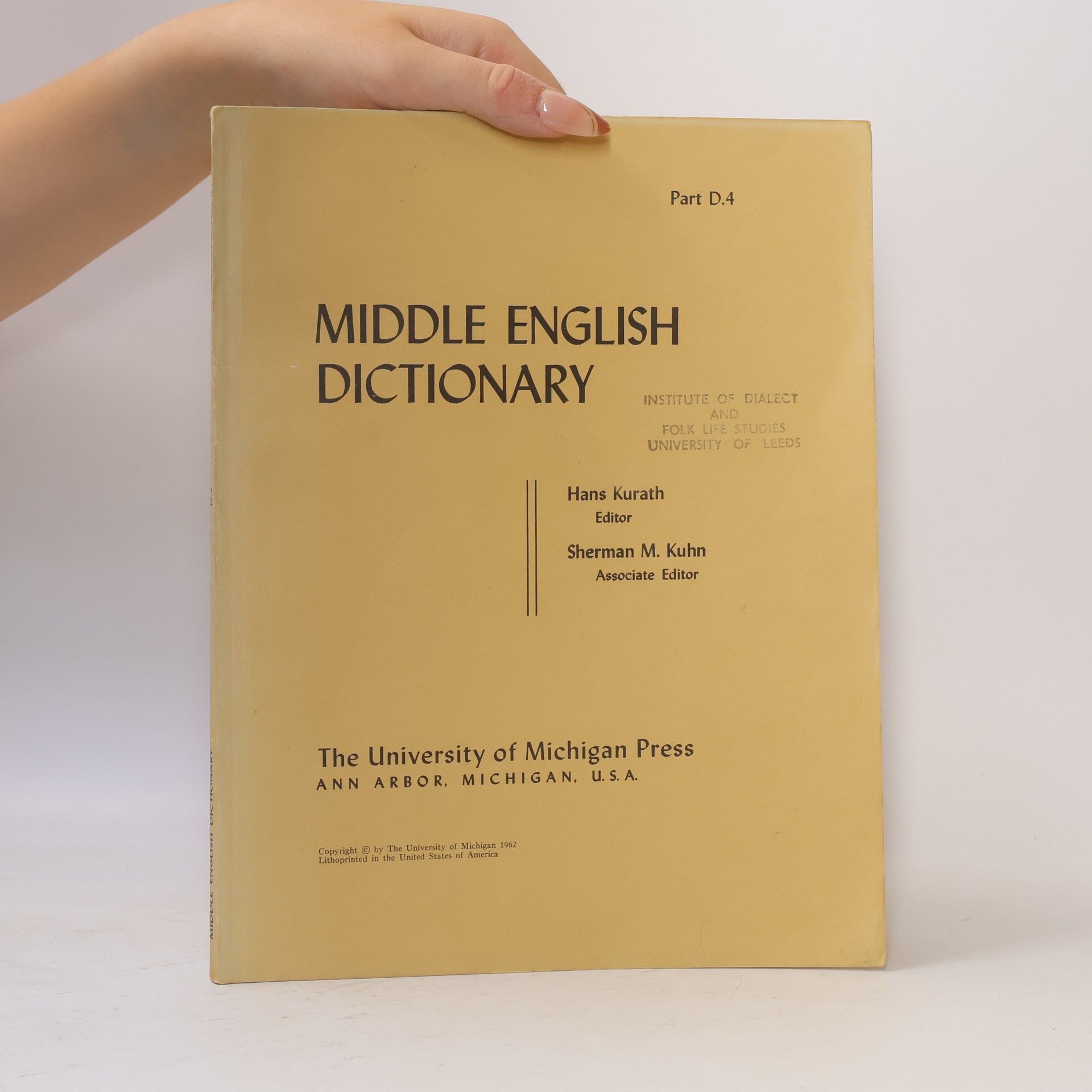 Sherman M. Kuhn Middle English Dictionary
