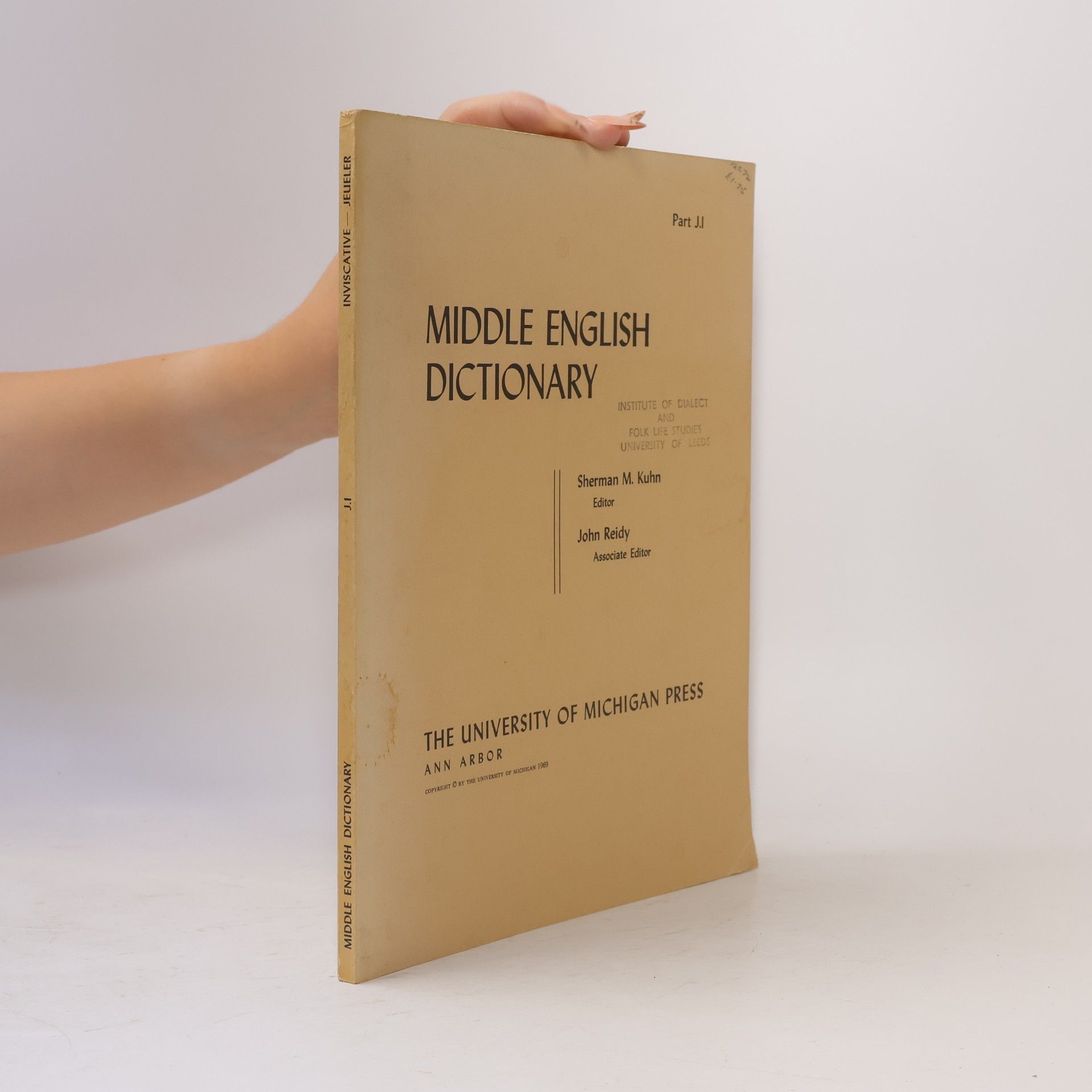 Middle English Dictionary Part J.I