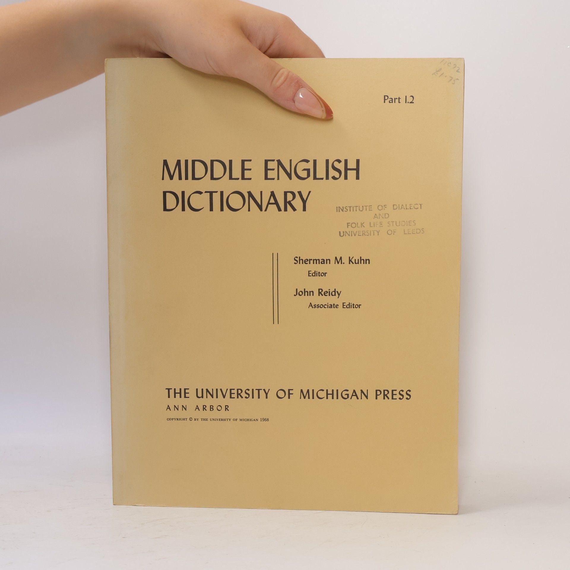 Sherman M. Kuhn Middle English Dictionary