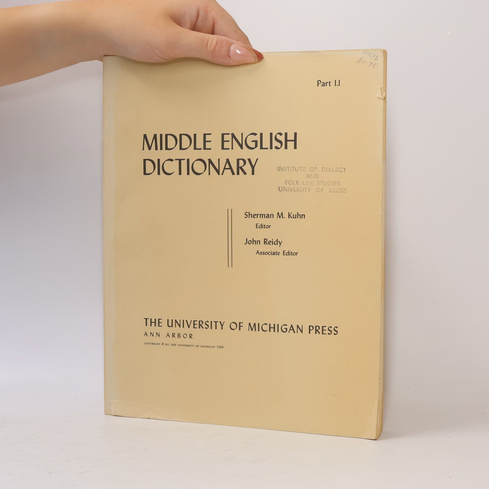 Sherman M. Kuhn Middle English Dictionary