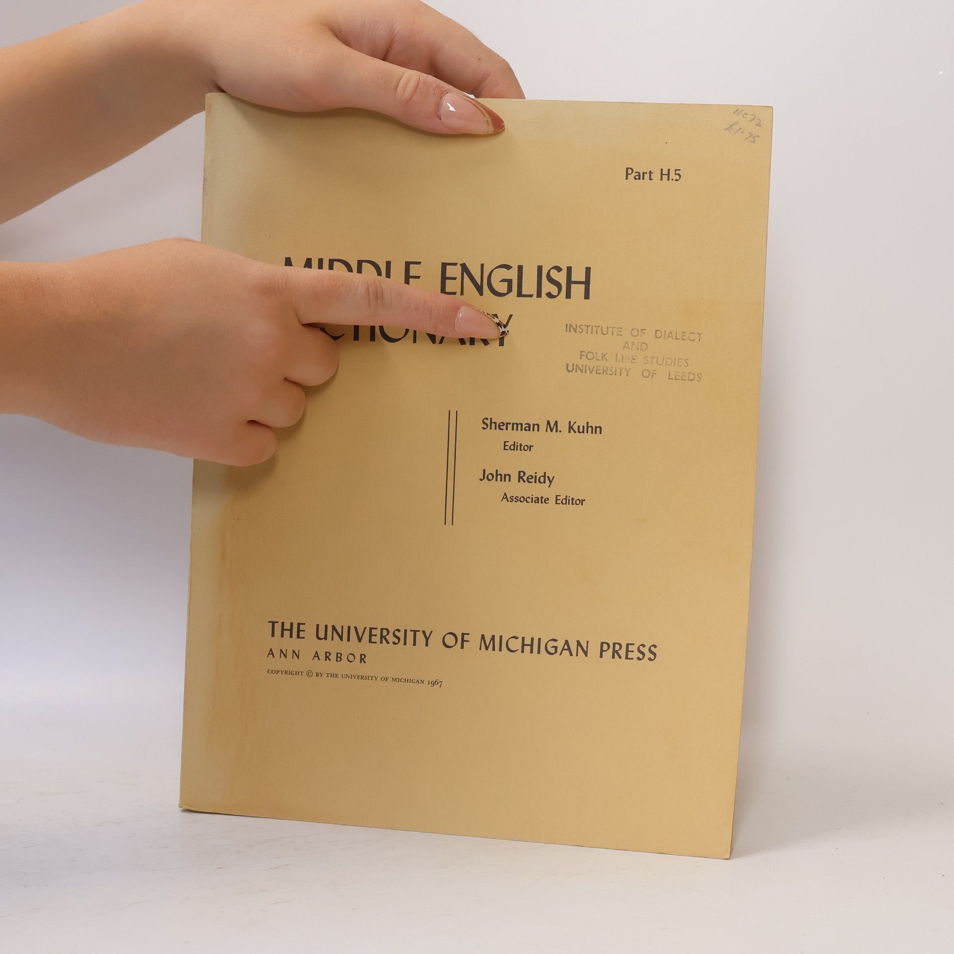 Sherman M. Kuhn Middle English Dictionary H5