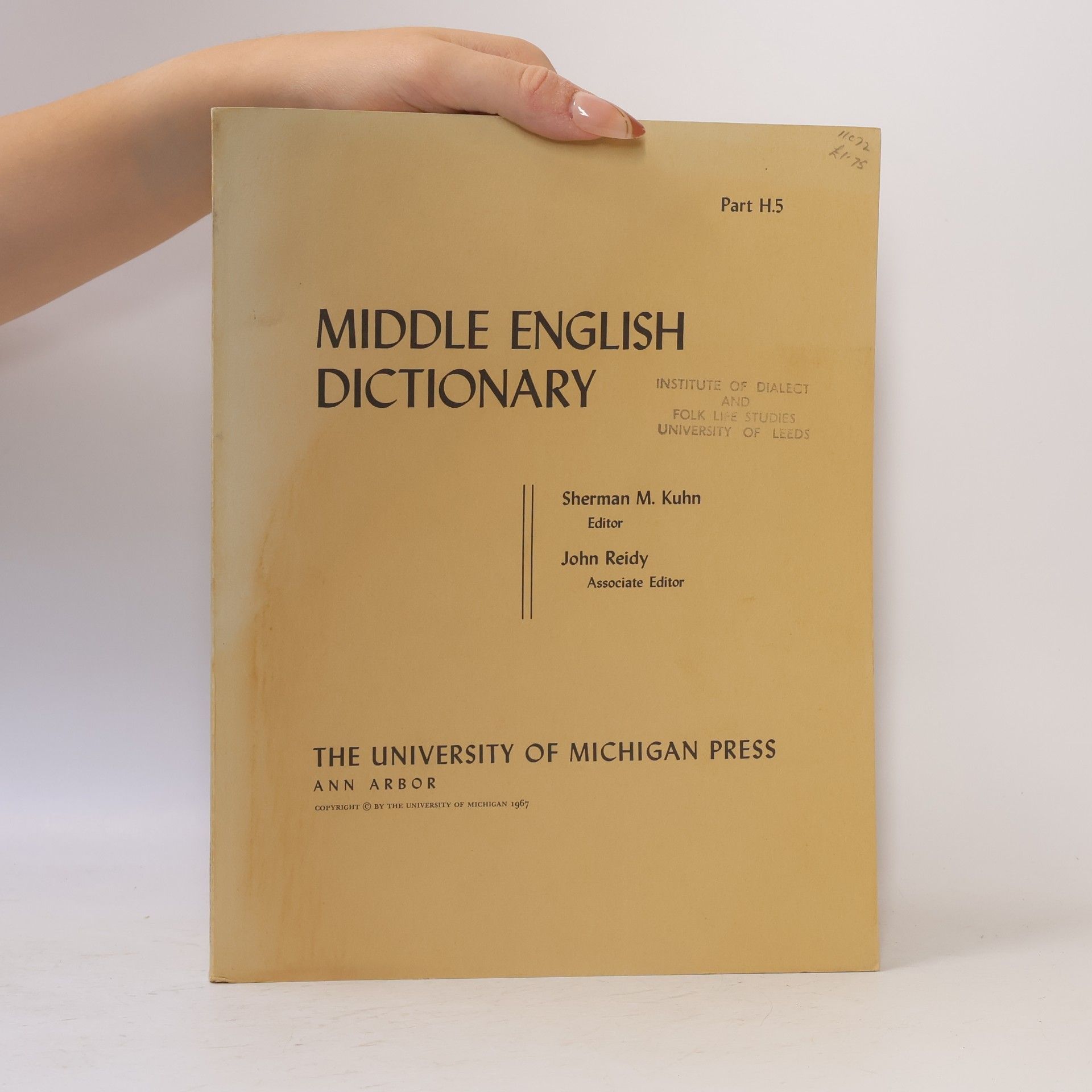 Sherman M. Kuhn Middle English Dictionary H5