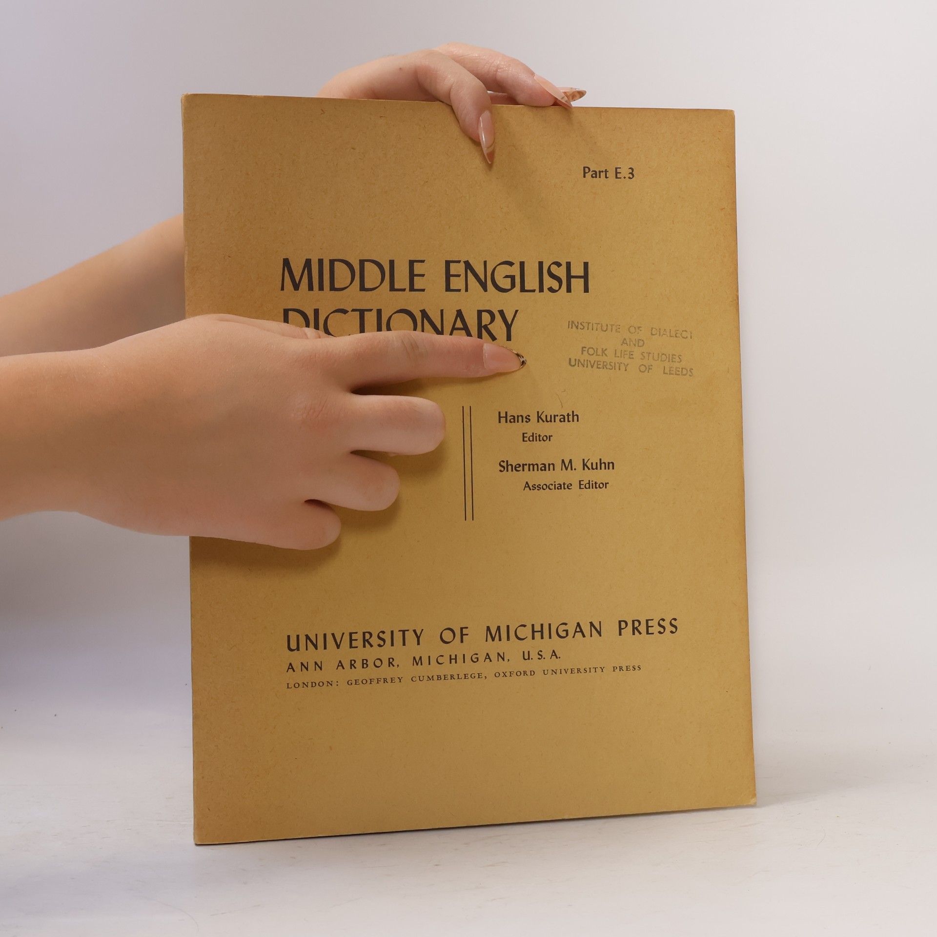 Sherman M. Kuhn Middle English Dictionary