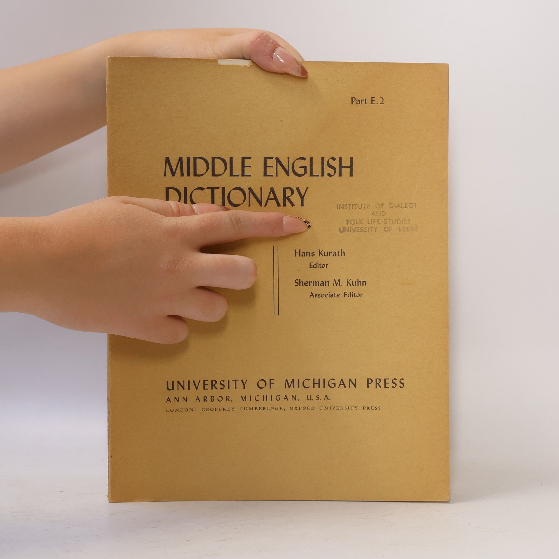 Hans Kurath Middle English Dictionary