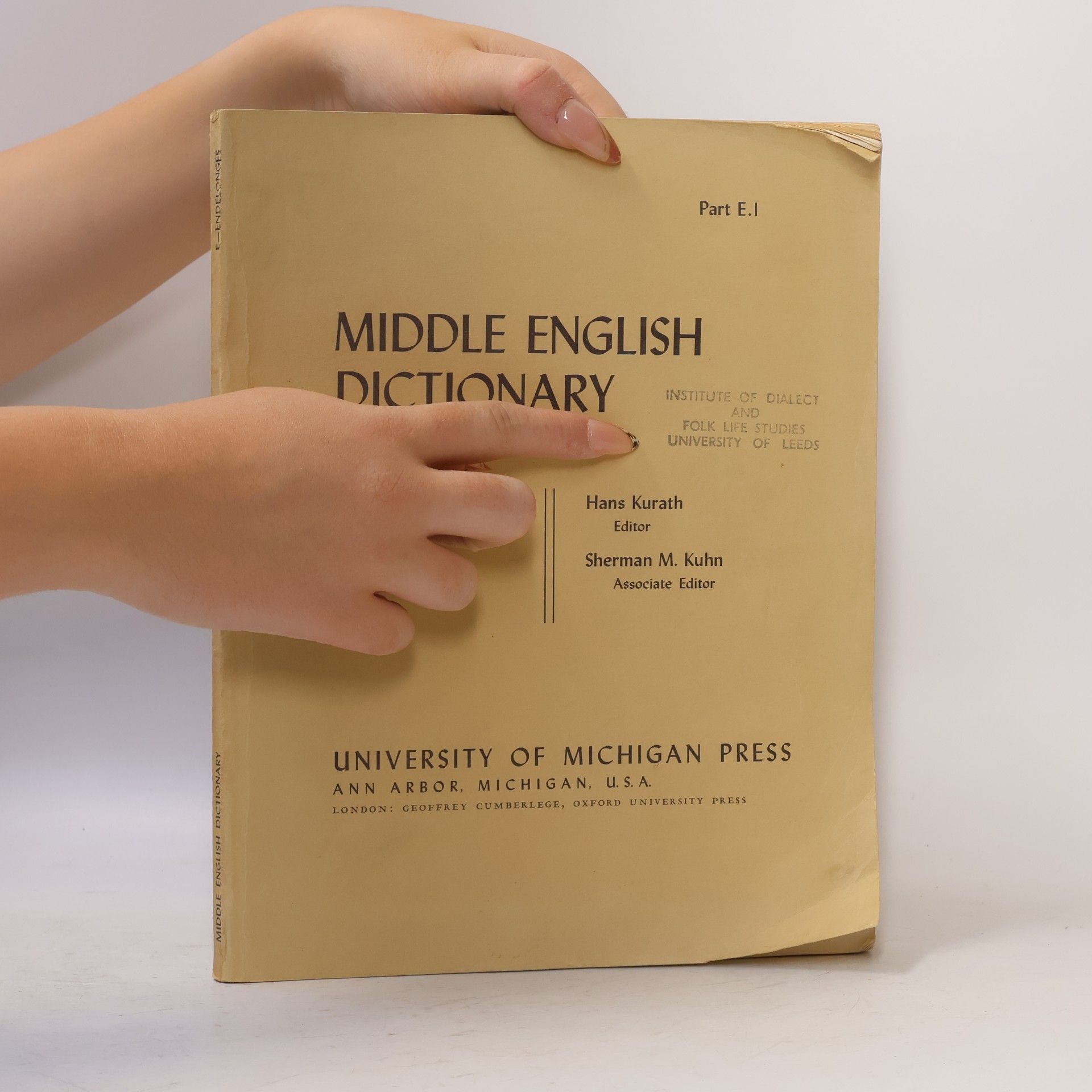 Hans Kurath Middle English Dictionary E.1