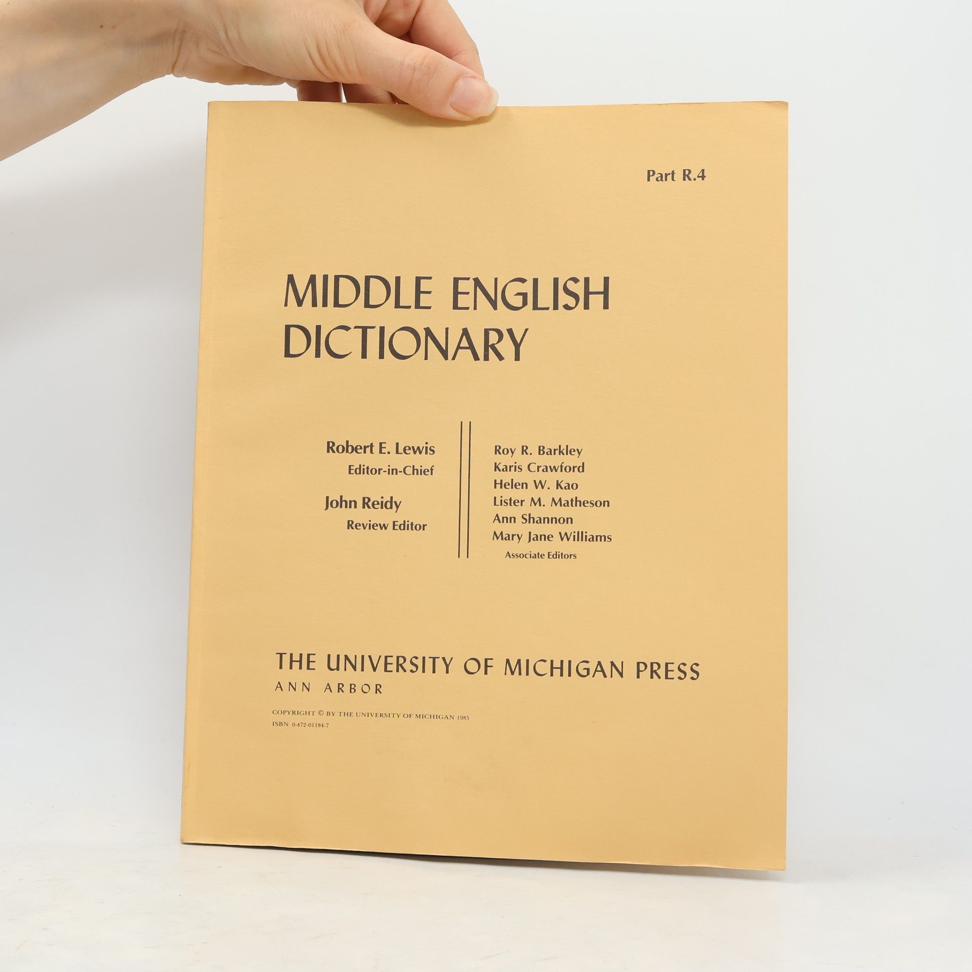 Robert E. Lewis Middle English Dictionary