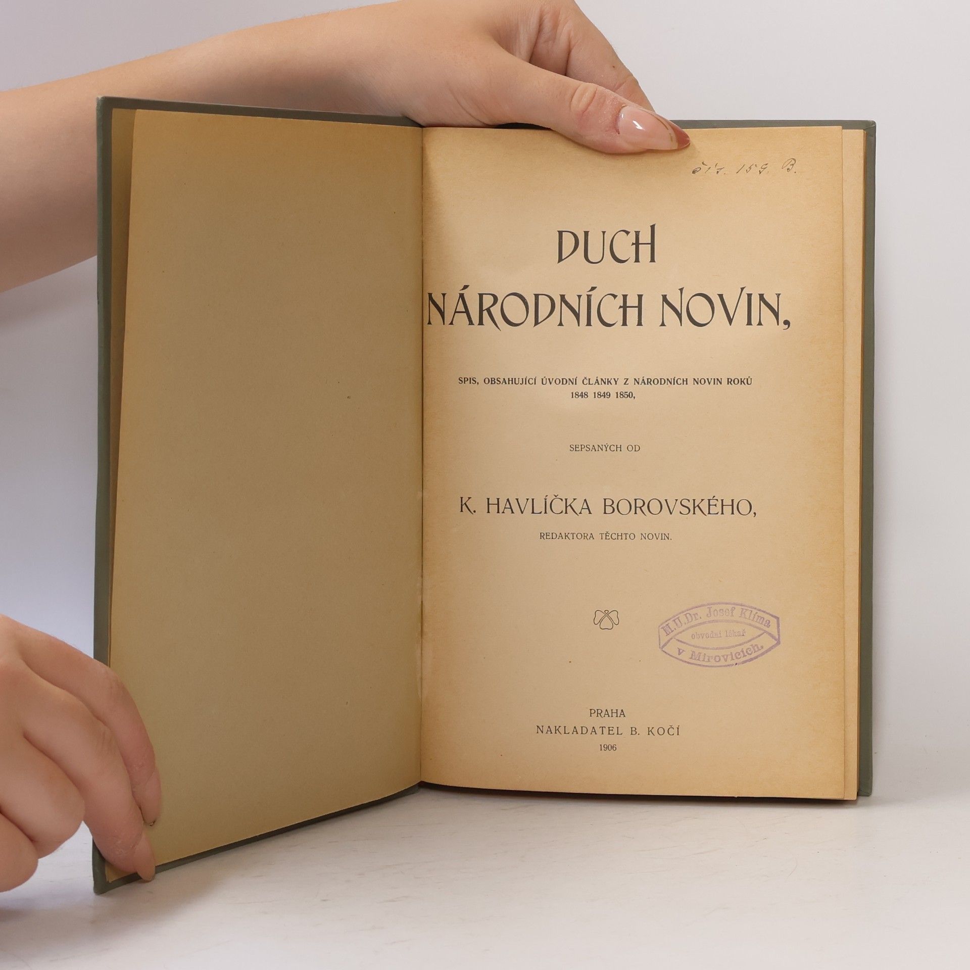 Karel Havlíček Borovský Duch Národních novin. Epištoly Kutnohorské a vybrané články politické