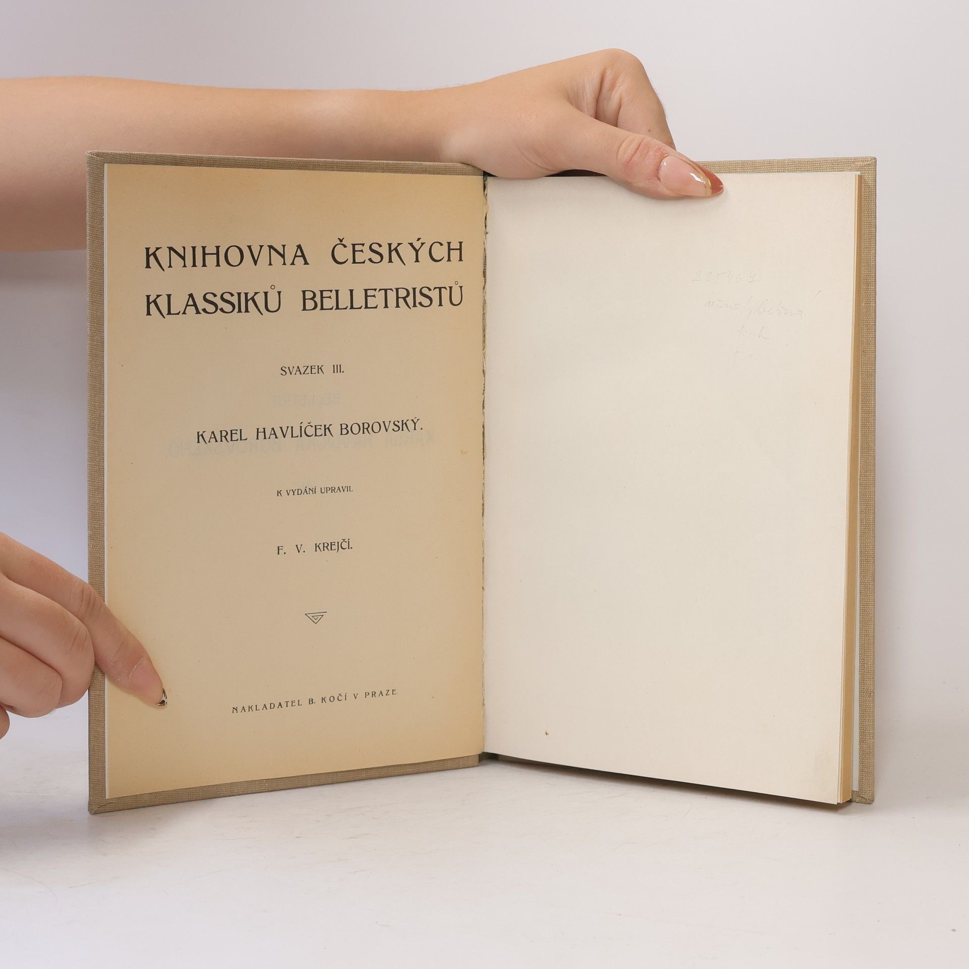 Karel Havlíček Borovský Knihovna českých klassiků belletristů III.