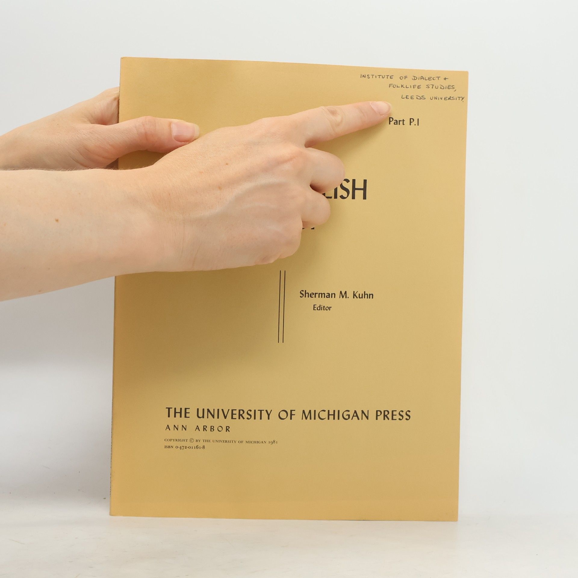 Sherman McAllister Kuhn Middle English Dictionary