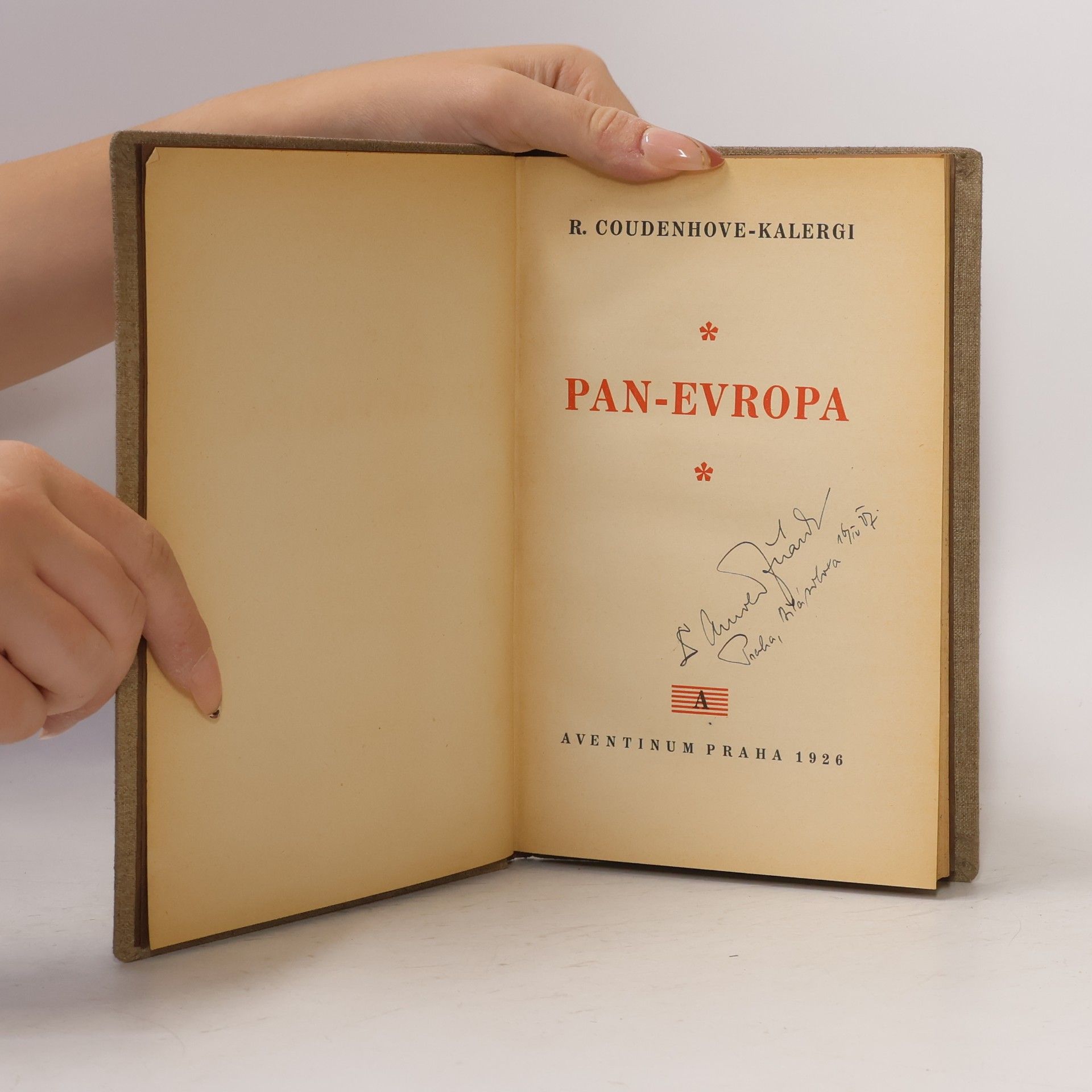 R. N. Coudenhove Kalergi Pan-Evropa