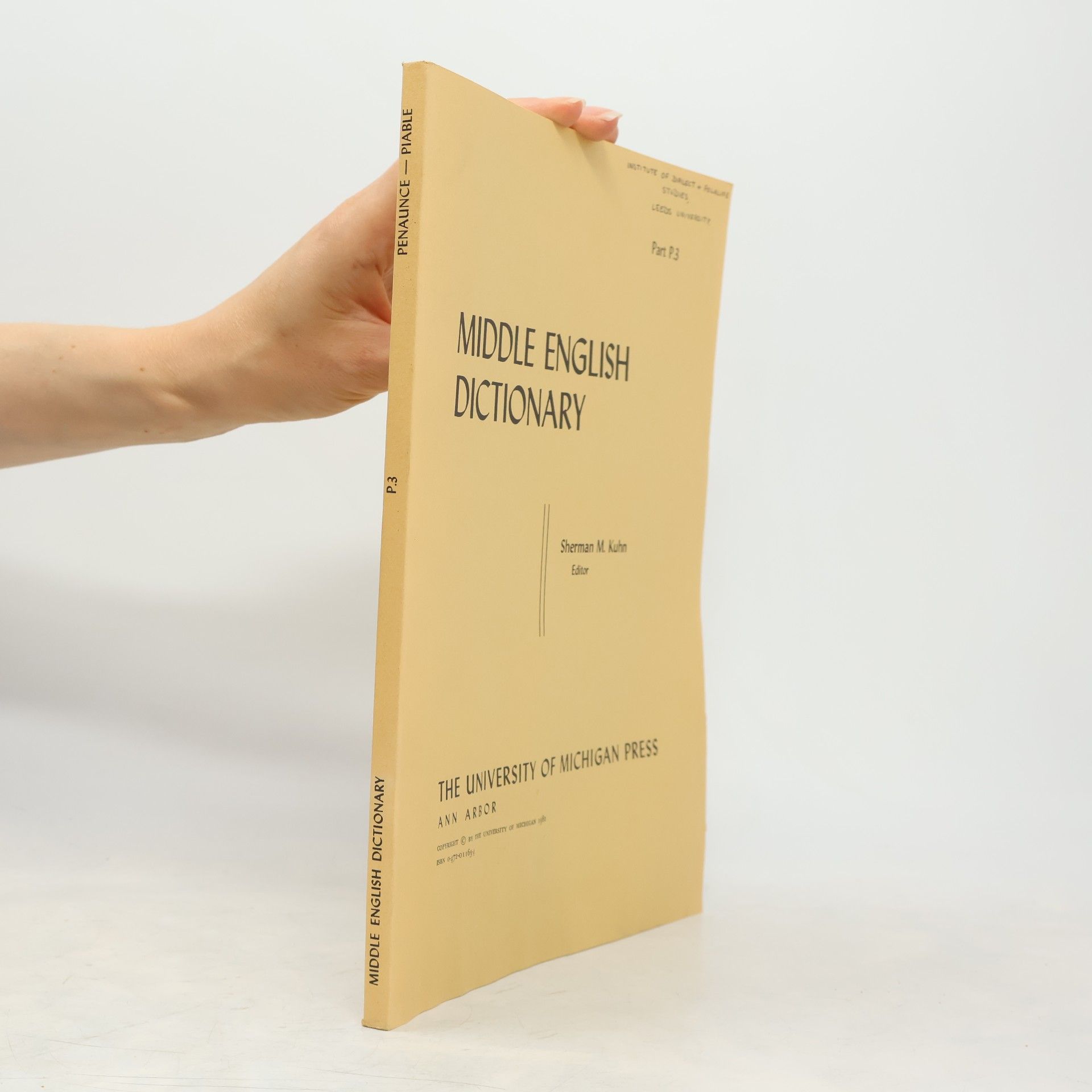 Sherman McAllister Kuhn Middle English Dictionary