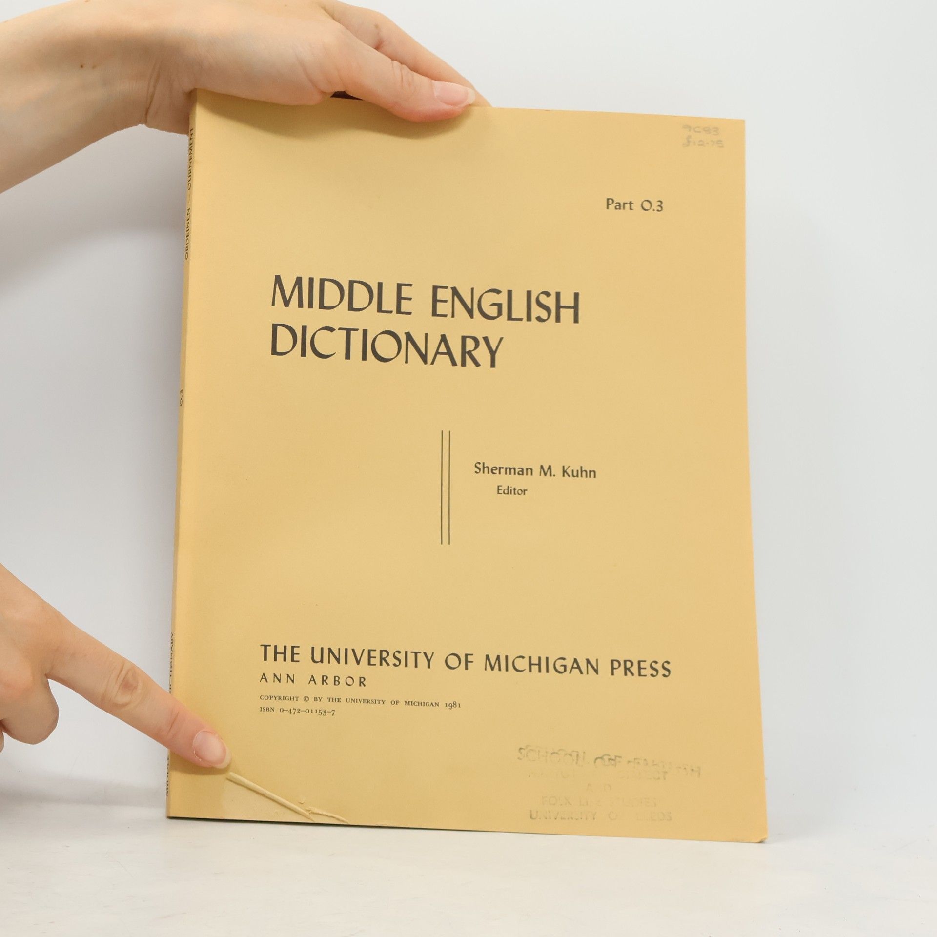 Hans Kurath Middle English Dictionary