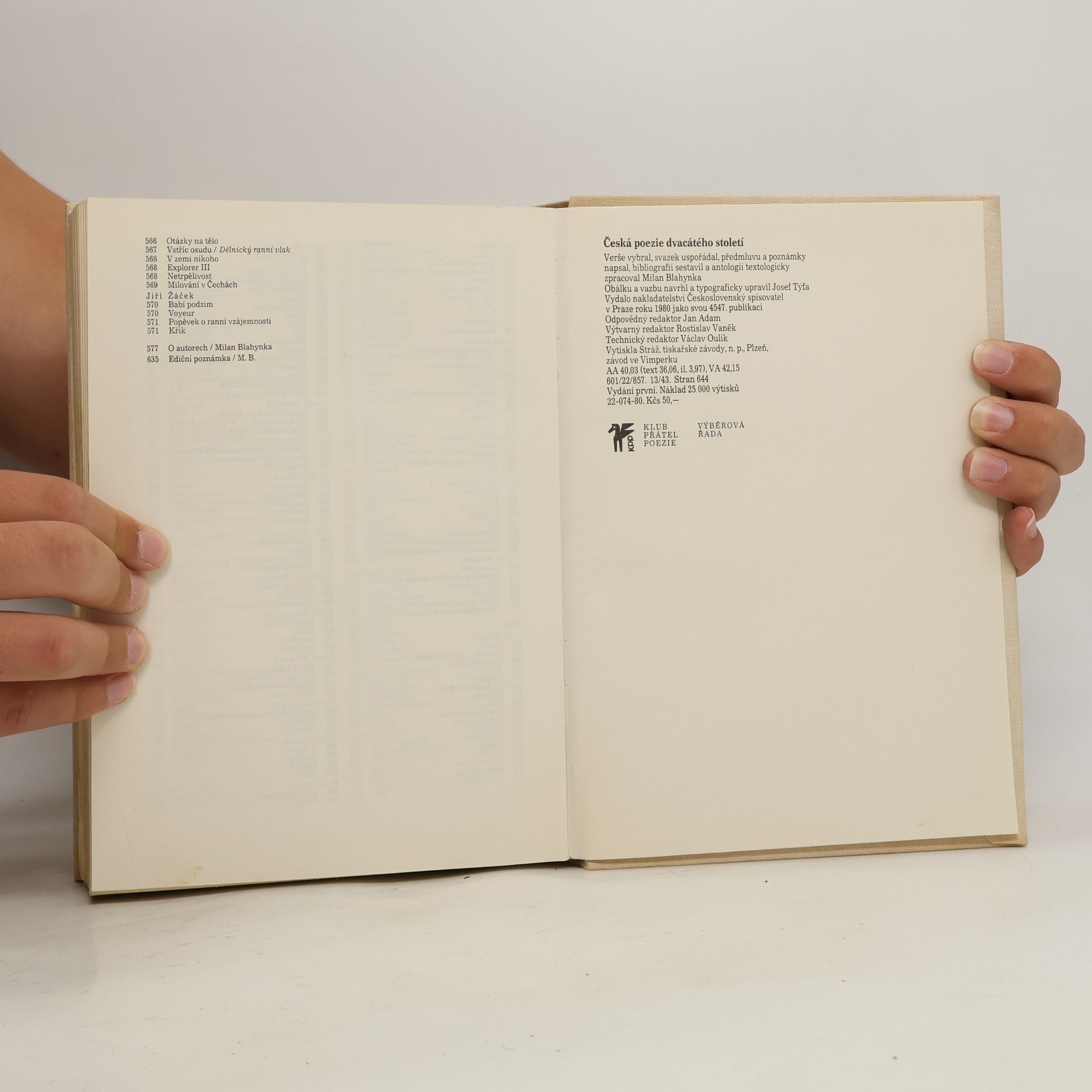 Autores varios Česká poezie dvacátého století