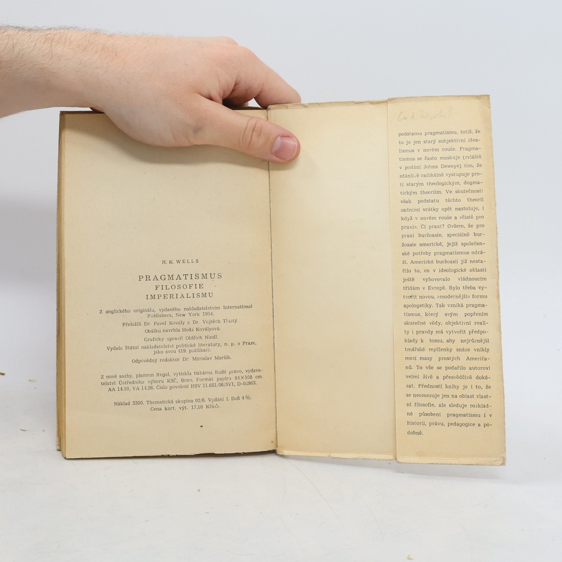 Harry K. Wells Pragmatismus : filosofie imperialismu