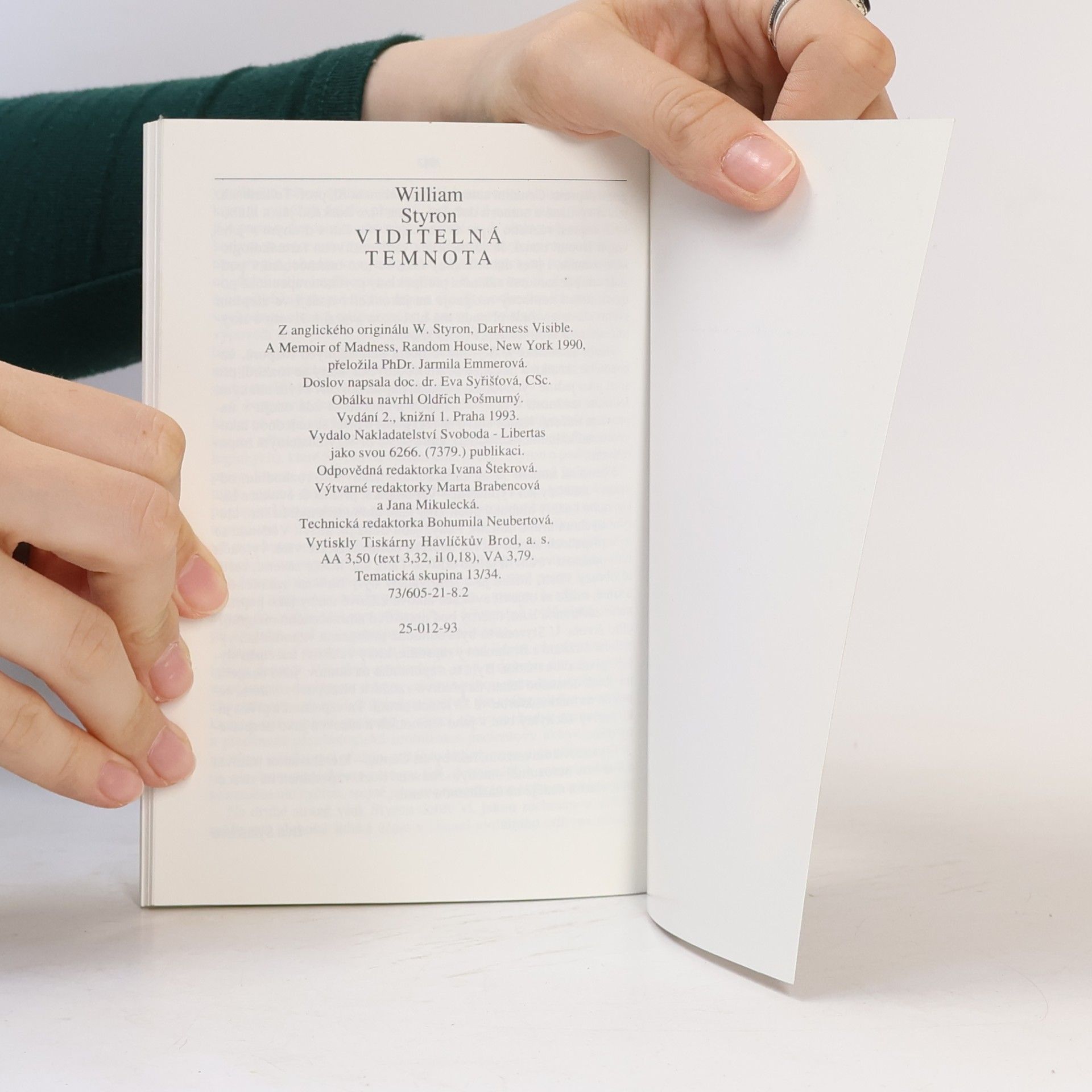 William Styron Viditelná temnota. Memoáry šílenství