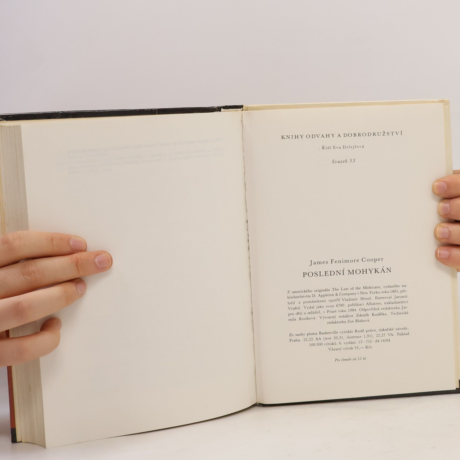 James Fenimore Cooper Poslední Mohykán