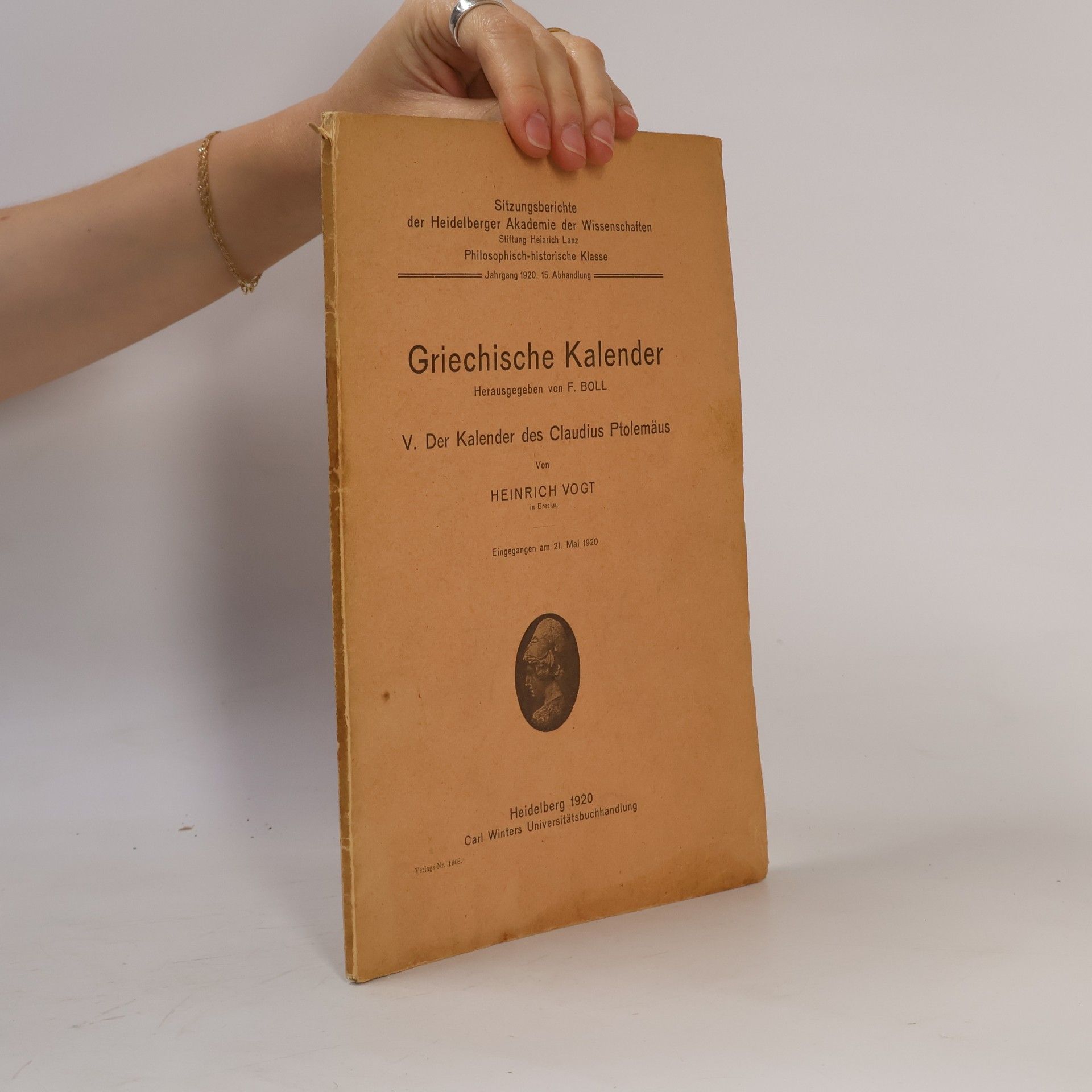 Griechische Kalender V. Der Kalender des Claudius Ptolemäus
