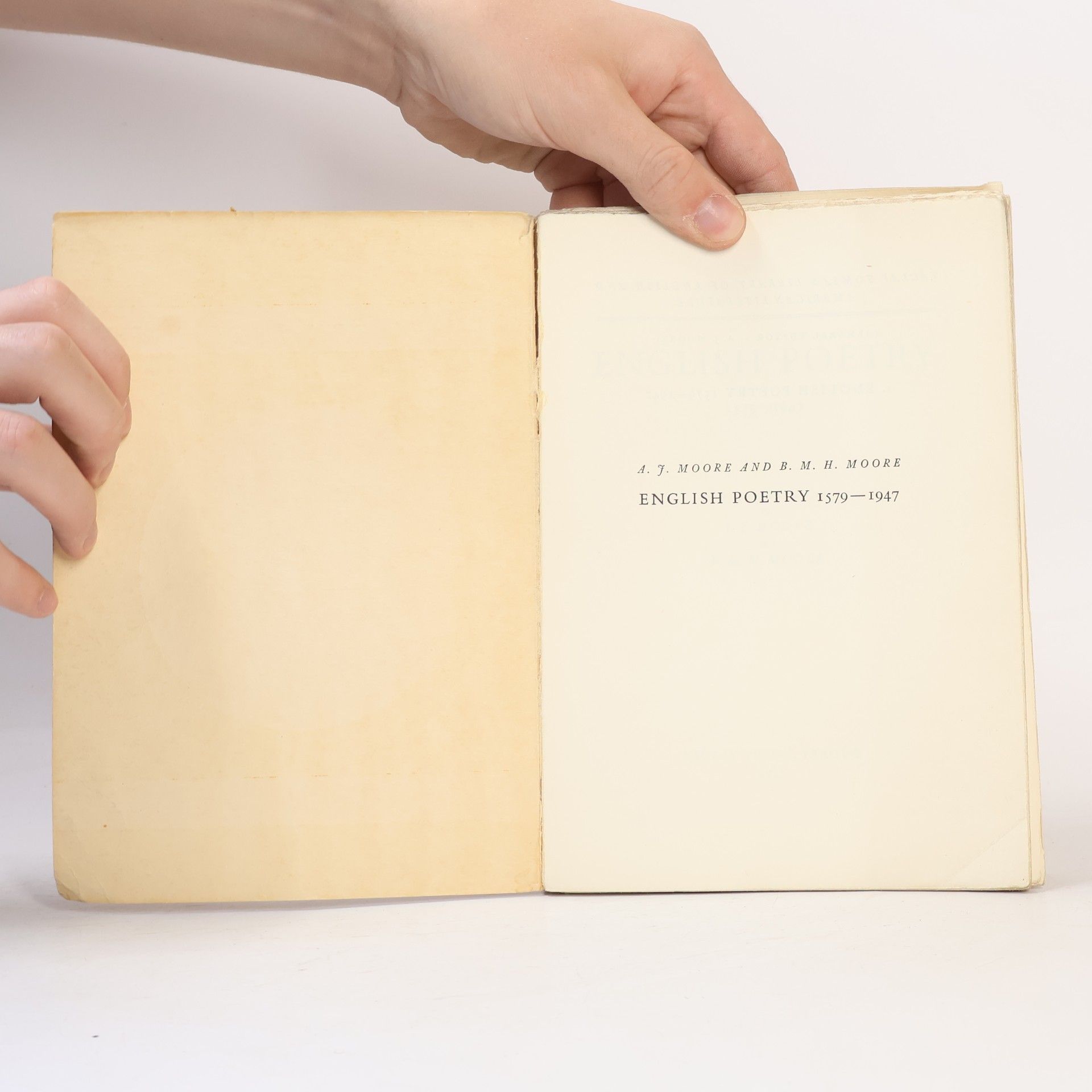 A. J. Moore English Poetry 1579 - 1947