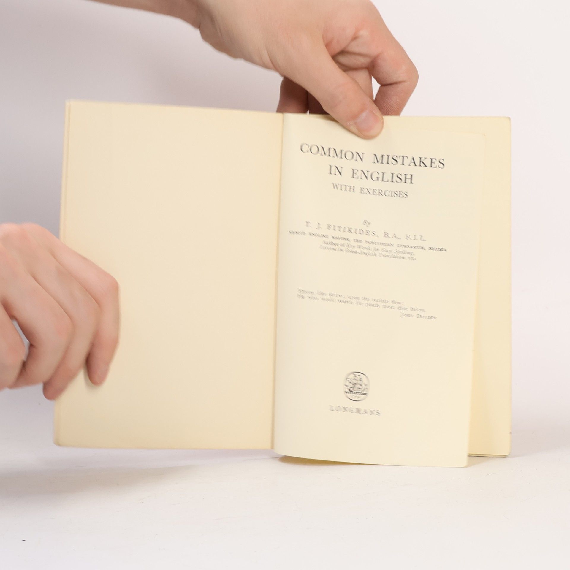 T. J. Fitikides Common Mistakes in English