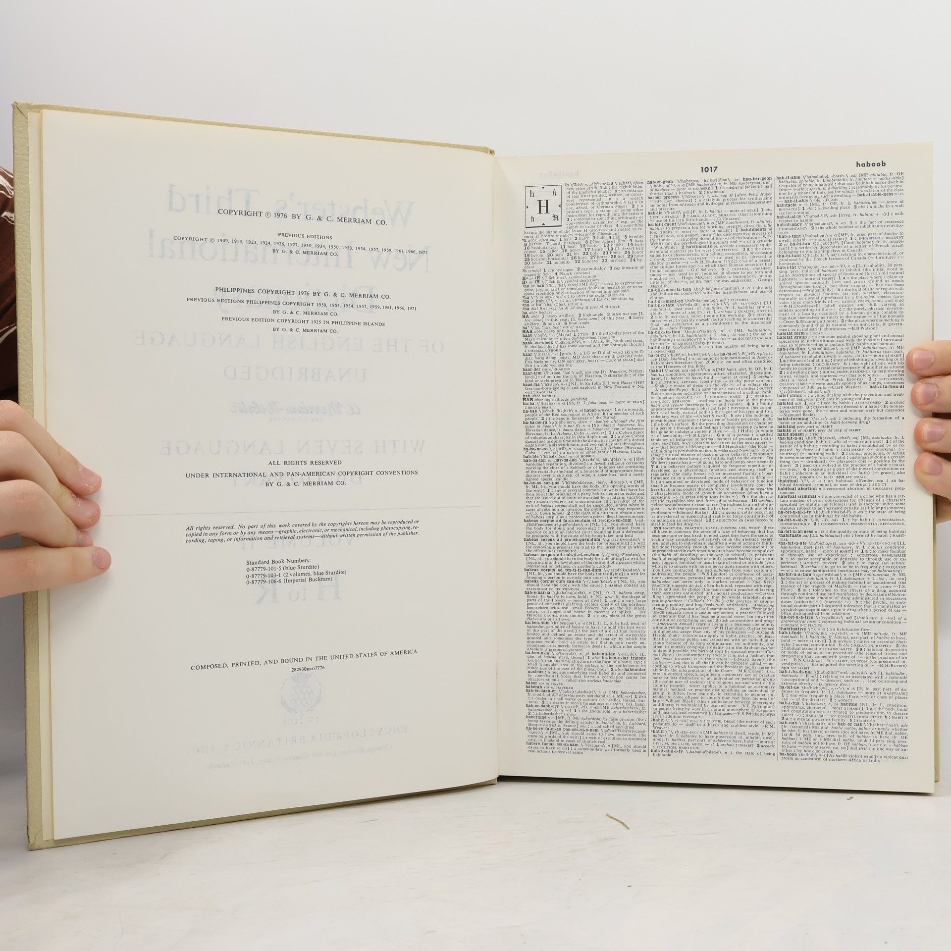 Philip B. Gove Webster's Third New International Dictionary of the English Language. Volume II. H to R